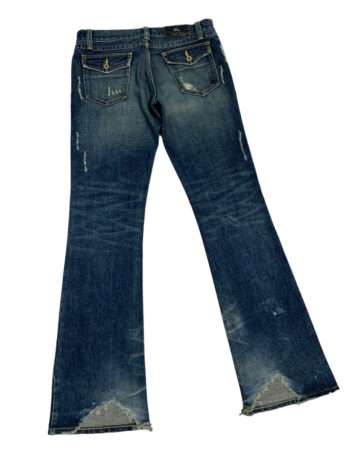 🔥Vintage Distressed Flare Burberry black Label Jeans