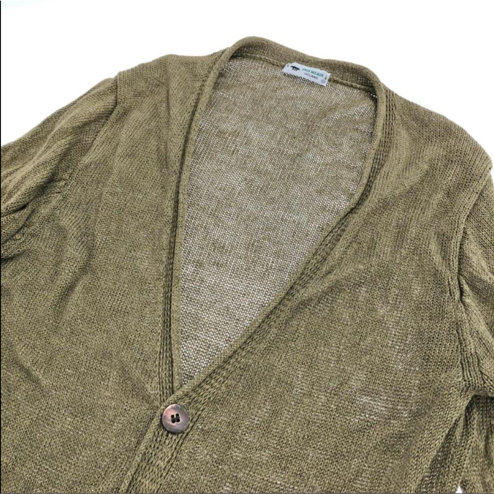 Inis Meain INIS MEAIN Long-Sleeve Cardigan Linen Silk Blend Size US S / EU 44-46 / 1 - 3 Thumbnail