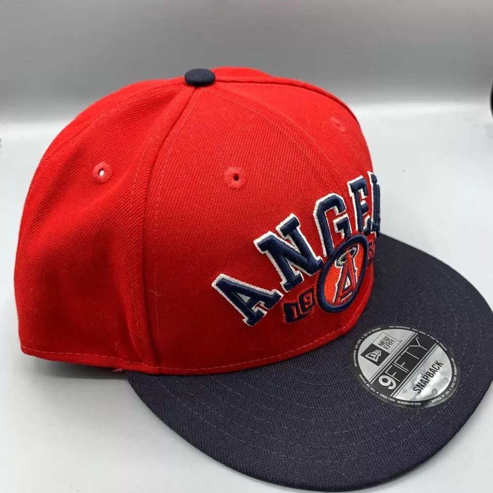 New Era Los Angeles LA Angels Hat Men 9Fifty New Era Snap Back Cap Size ONE SIZE - 3 Thumbnail