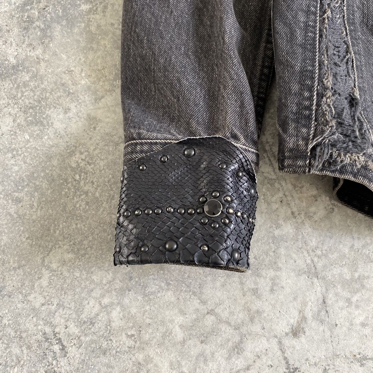 5351 POUR LES HOMMES 5351 Pour Les Homme Studded Distressed Fur Denim Jacket Size US S / EU 44-46 / 1 - 9 Thumbnail
