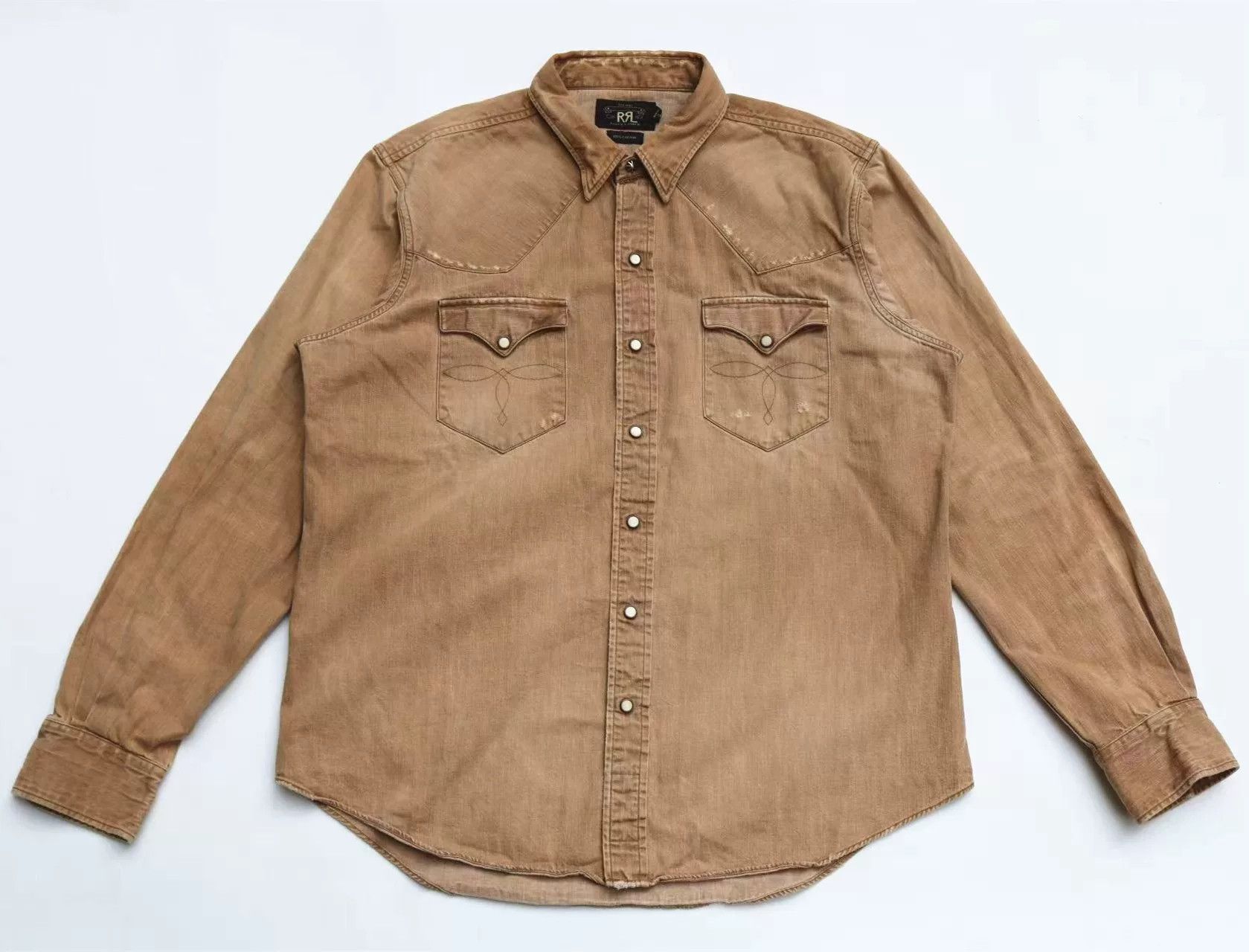 RRL Ralph Lauren RRL Vintage Western Shirt Brown Size US M / EU 48-50 / 2 - 1 Thumbnail