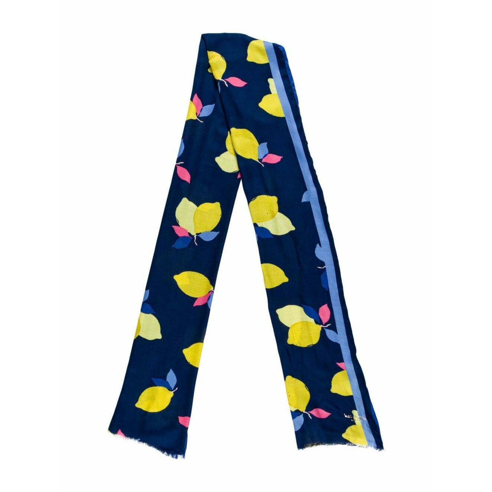 Kate Spade Kate Spade Lemon Zest Oblong Scarf River Blue KS1002511 Size ONE SIZE - 5 Thumbnail