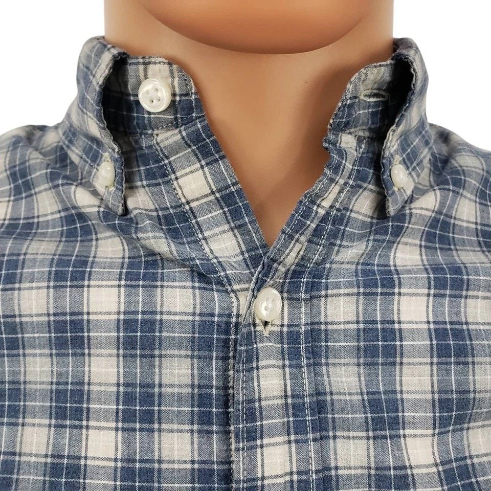 J.Crew J. Crew Shirting Slim Fit Blue Plaid Check Button down S Size US S / EU 44-46 / 1 - 3 Thumbnail