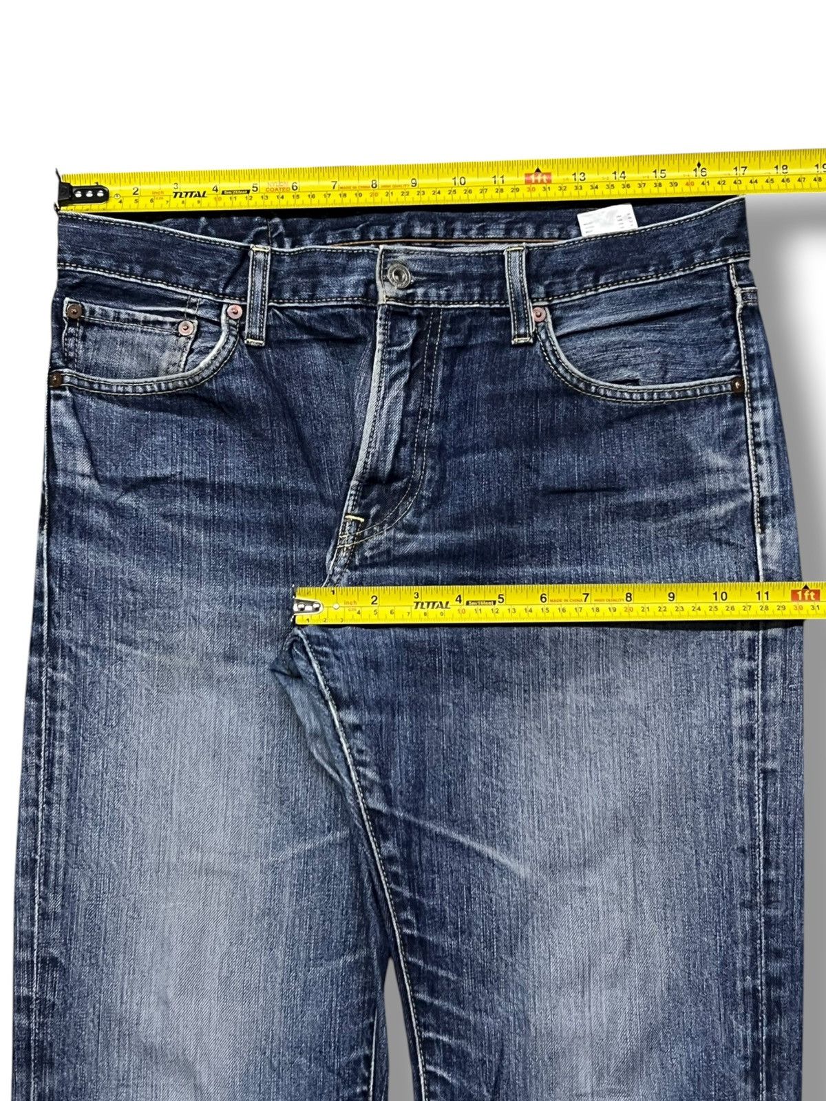 Uniqlo Vintage Uniqlo UJ S002 Japan - Faded Wash, Distressed Denim Size US 34 / EU 50 - 17 Thumbnail