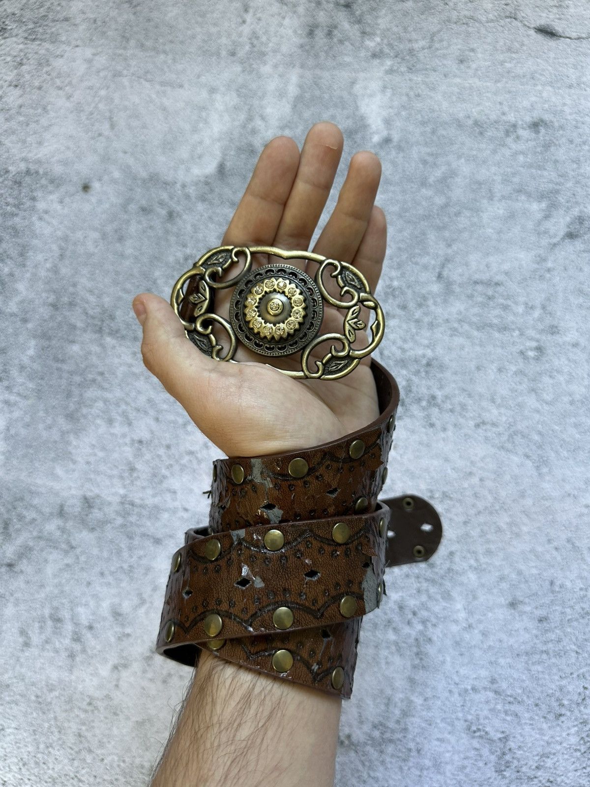 Japanese Brand Vintage Distressed Hysteric Style Belt Y2K Metal Logo Size ONE SIZE - 5 Thumbnail