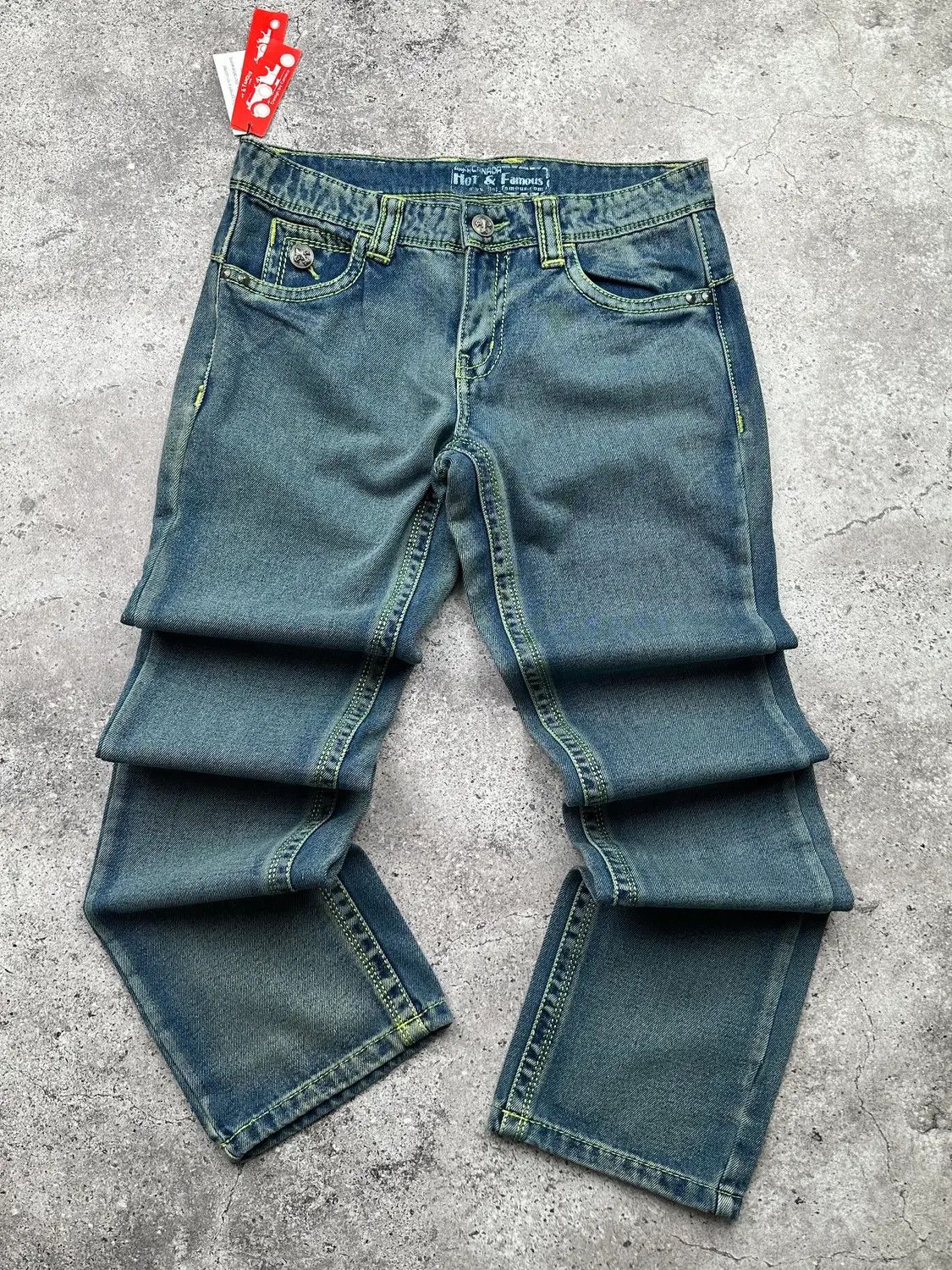 image of Avant Garde x Vintage Faded Color Jeans in Blue, Men's (Size 31)