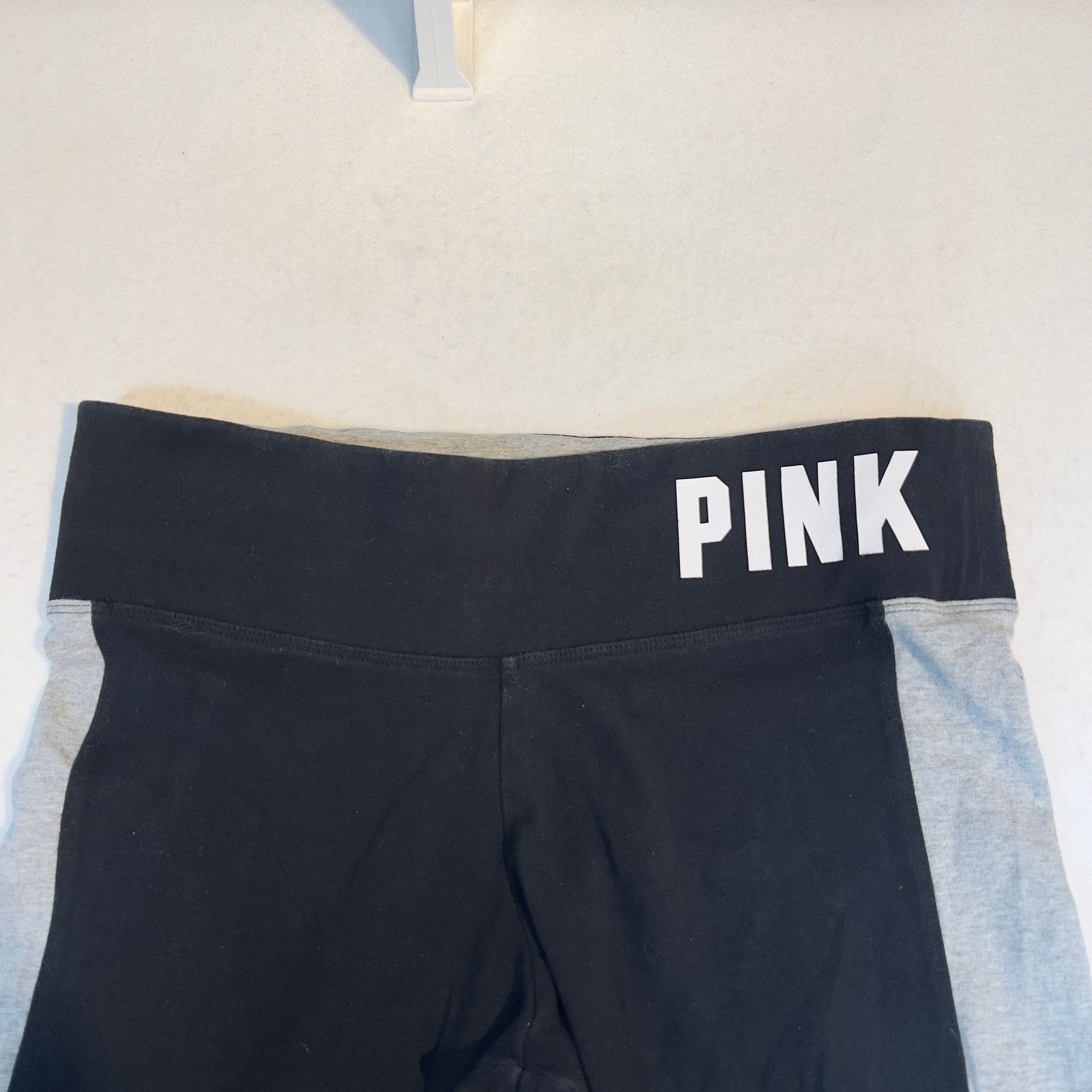 Pink PINK Victoria's Secret Yoga Pant Med Black Pink Logo Legging Size 29" - 4 Thumbnail
