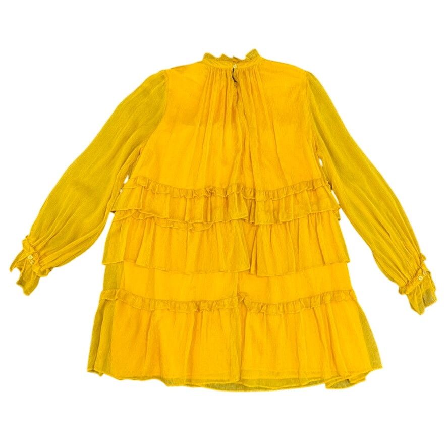 Adam Lippes Adam Lippes x RTR Tiered Ruffle Dress in Yellow, Size US 12 Size XL / US 12-14 / IT 48-50 - 7 Thumbnail
