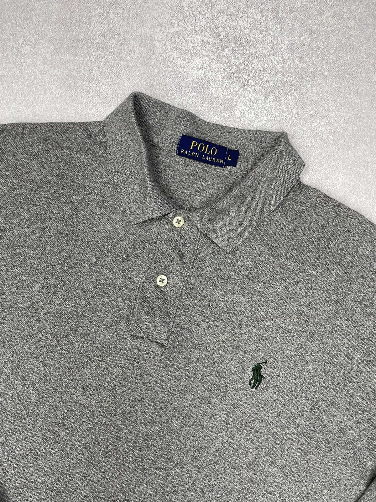 Polo Ralph Lauren × Rugby Ralph Lauren × Vintage Mens Ralph Lauren Polo Longsleeve Grey Y2K Rugby Size US L / EU 52-54 / 3 - 4 Thumbnail