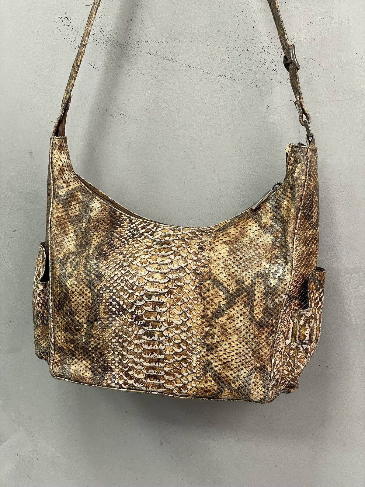 KMRii Hysteric glamour style leather snake skin messenger bag Size ONE SIZE - 2 Thumbnail