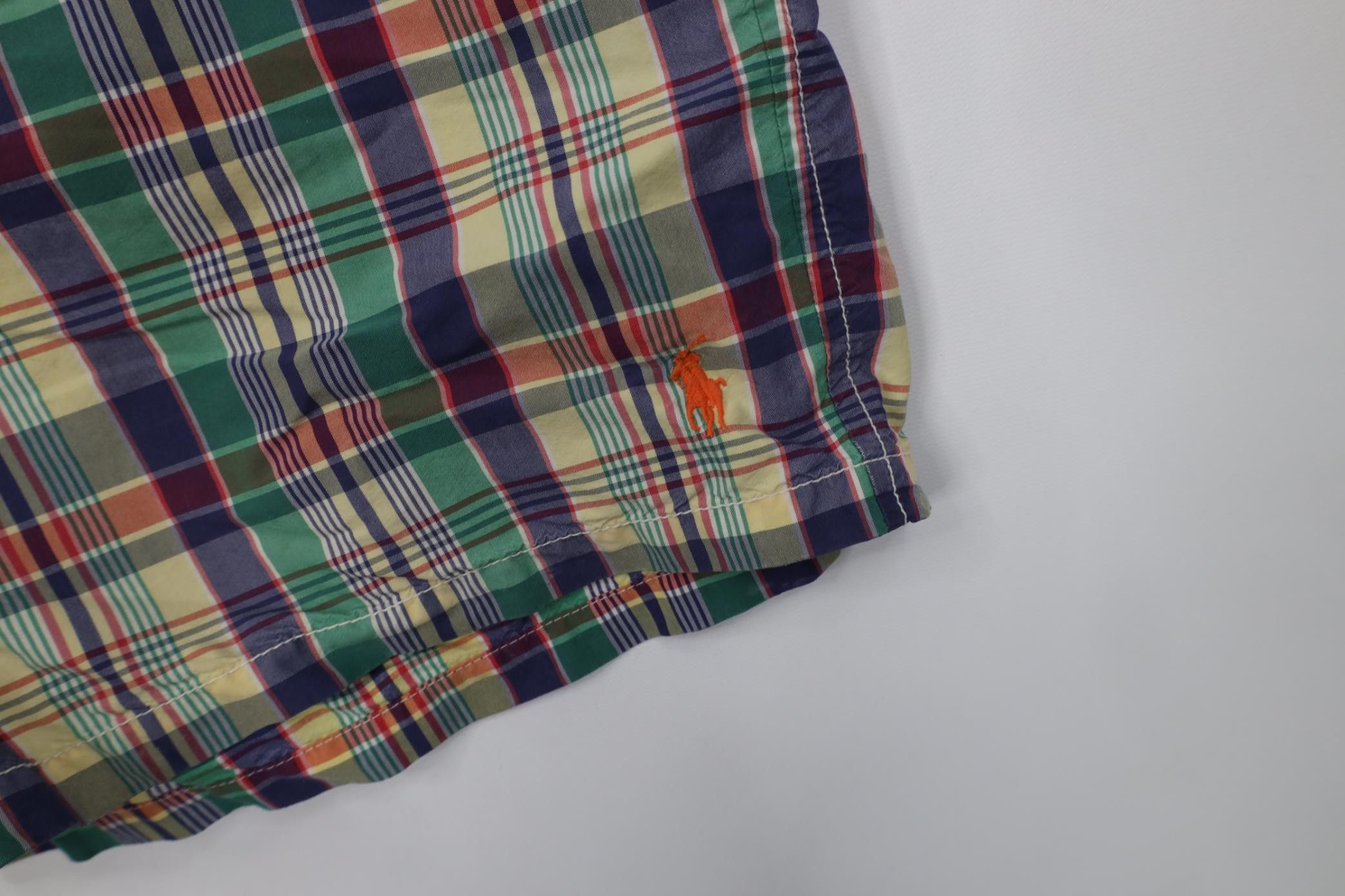 Polo Ralph Lauren Vintage 90s Y2K Ralph Lauren Madras Lined Shorts Swim Trunk Size US 34 / EU 50 - 5 Thumbnail
