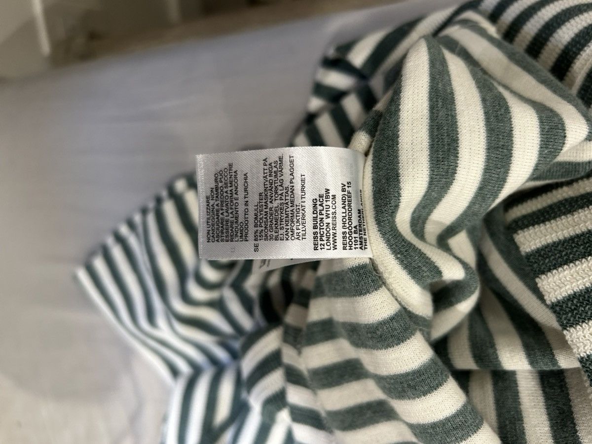 Reiss Reiss Green and White Button up Beach Striped Polo Size US L / EU 52-54 / 3 - 5 Thumbnail