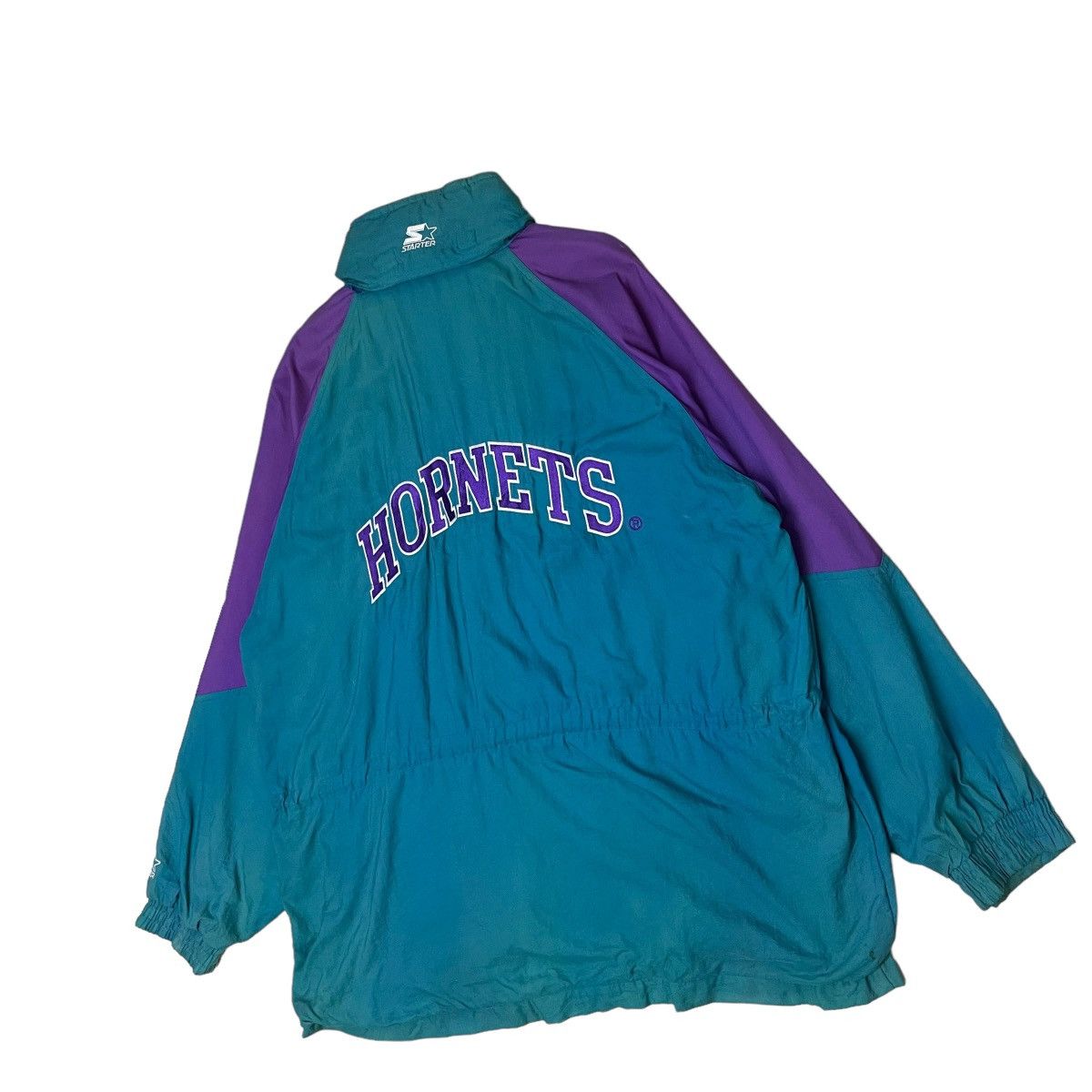 NBA × Starter Charlotte Hornetts Big Logo Zipper Jacket Sun Faded Size XL Size US XL / EU 56 / 4 - 11 Thumbnail