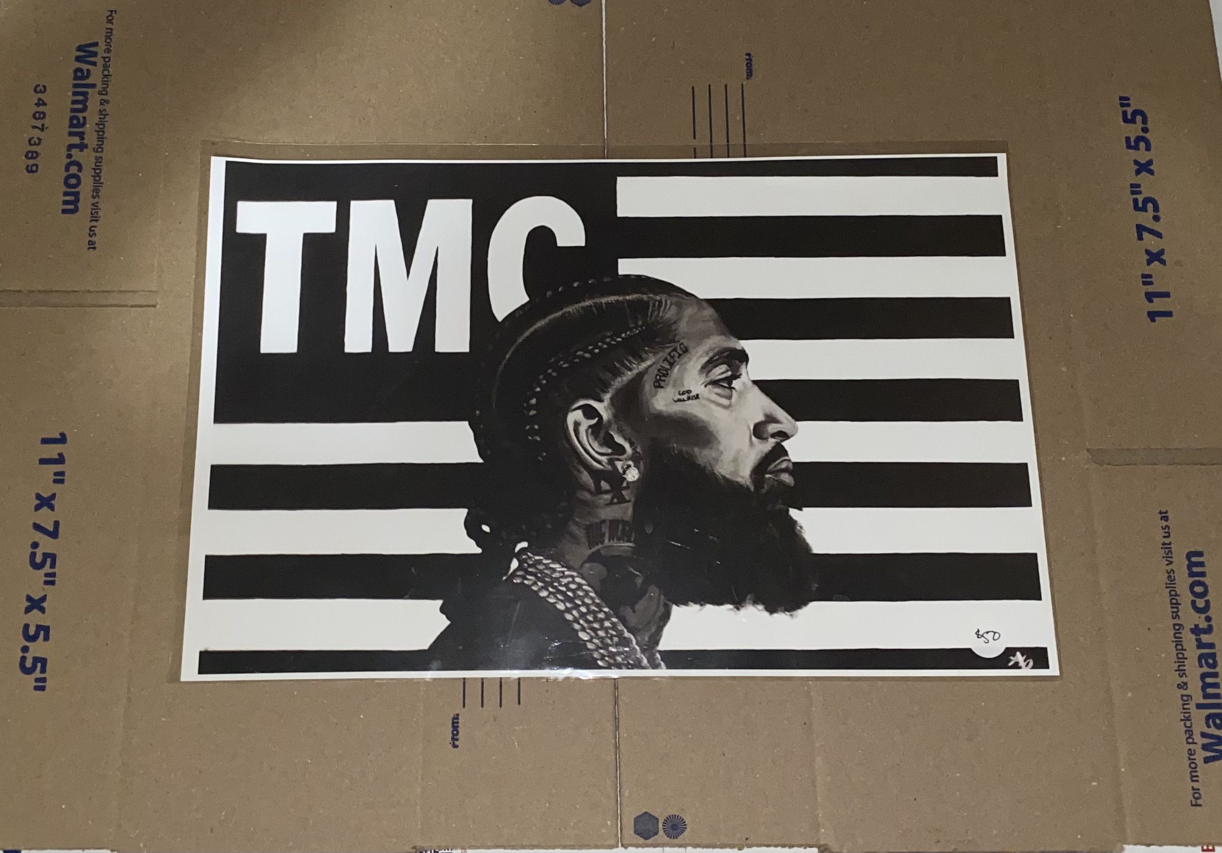 Handmade KOOL dope RARE Nipsey Hussle Hustle TMC Album music print ? Size ONE SIZE - 1 Thumbnail