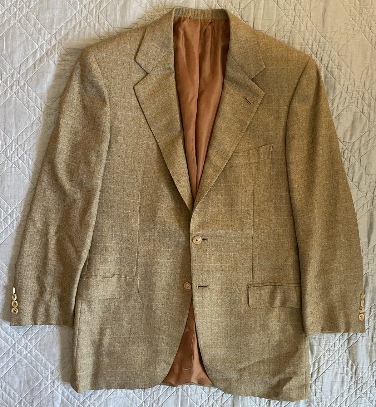 Brioni Subtle Check Cashmere Jacket Size 40R - 1 Thumbnail