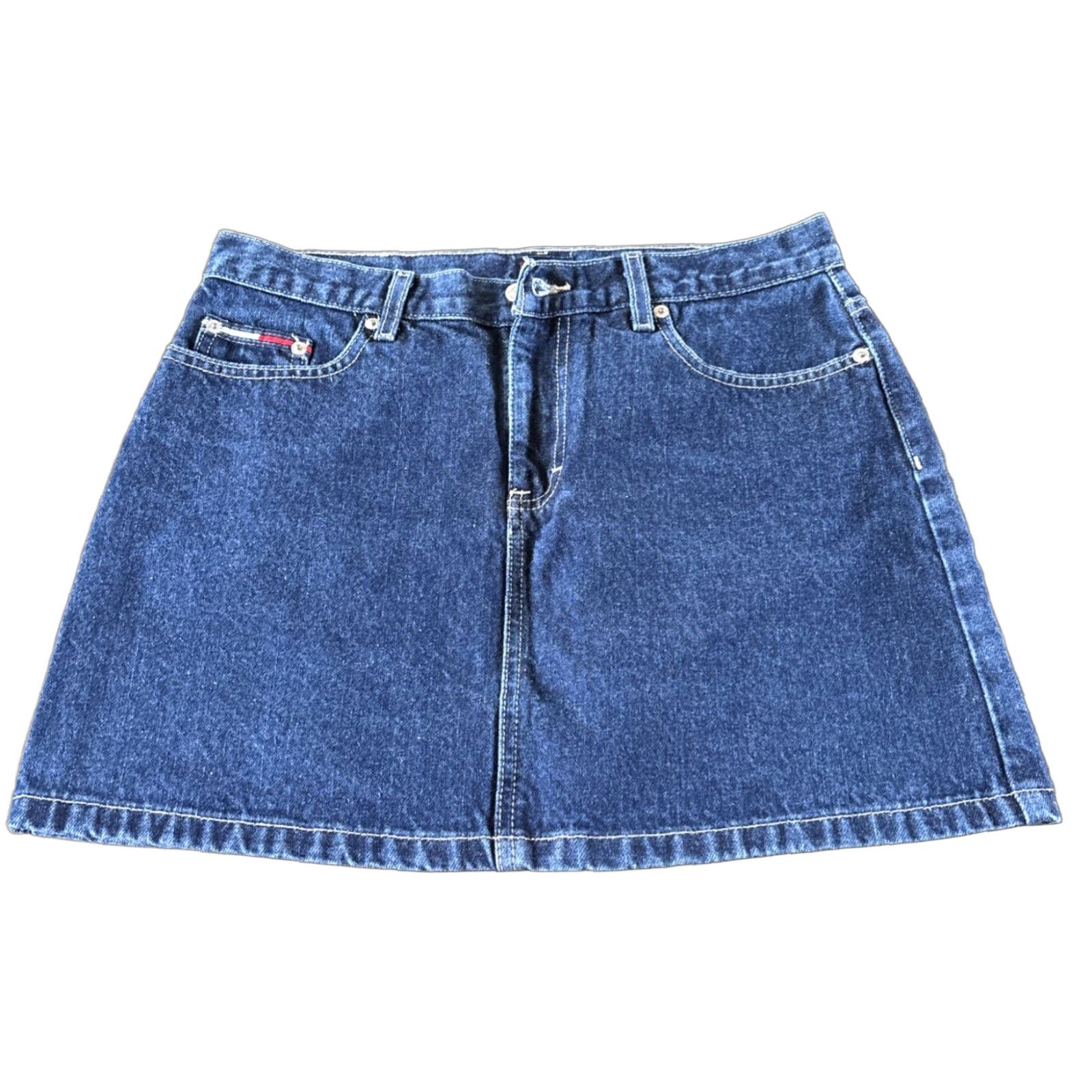 Vintage VINTAGE Y2K Tommy Jeans Denim Skirt Womens Juniors Size 9 Low Rise Mini Blue Size 30" / US 8 / IT 44 - 1 Thumbnail