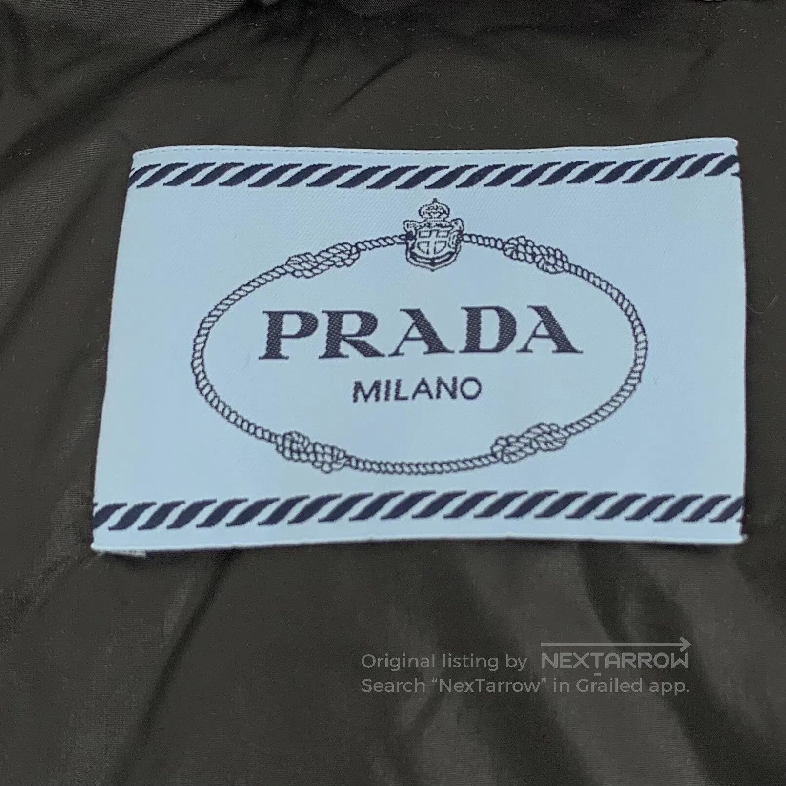 Prada Prada Black triangle label stand collar single-breasted lo Size XS / US 0-2 / IT 36-38 - 6 Thumbnail