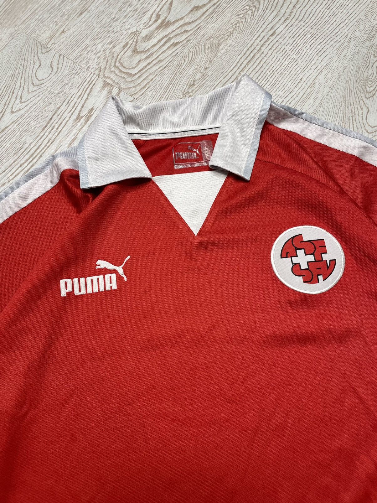 Puma × Vintage Retro Puma Suisse soccer jersey Size US L / EU 52-54 / 3 - 2 Thumbnail