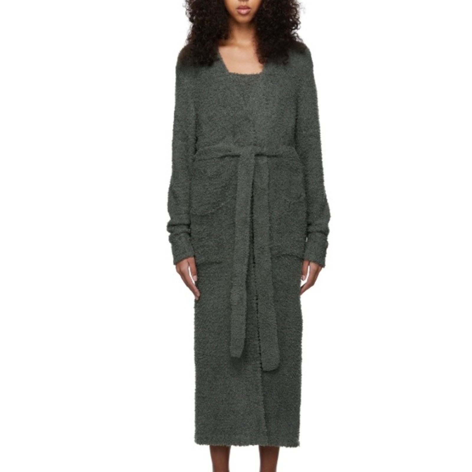 SKIMS SKIMS Grey Cozy Knit Rober cardigan duster XS Missing Belt Size ONE SIZE - 1 Thumbnail