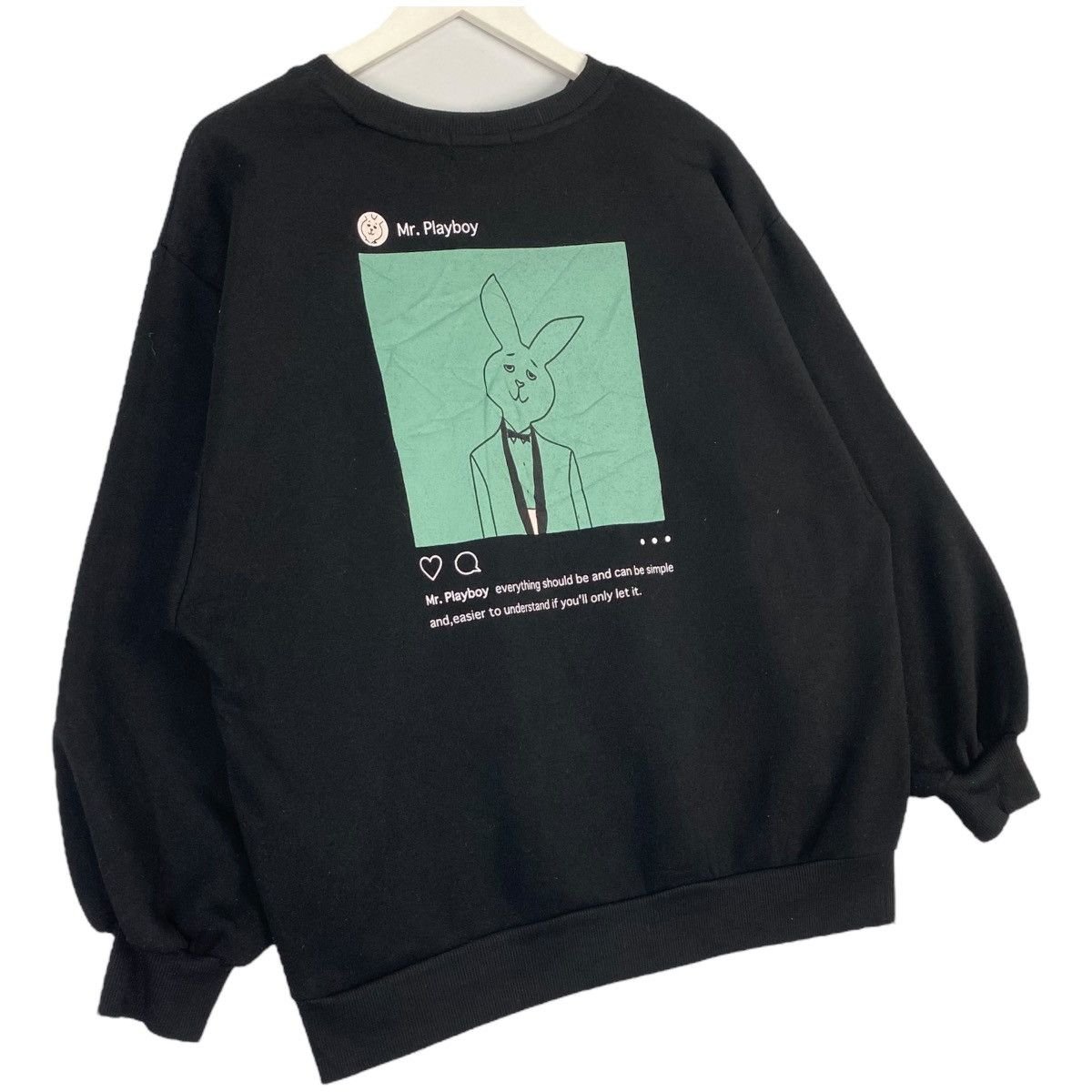 Playboy Vintage Playboy Bunny Small Logo Crewneck Sweatshirt Black P Size US L / EU 52-54 / 3 - 7 Thumbnail