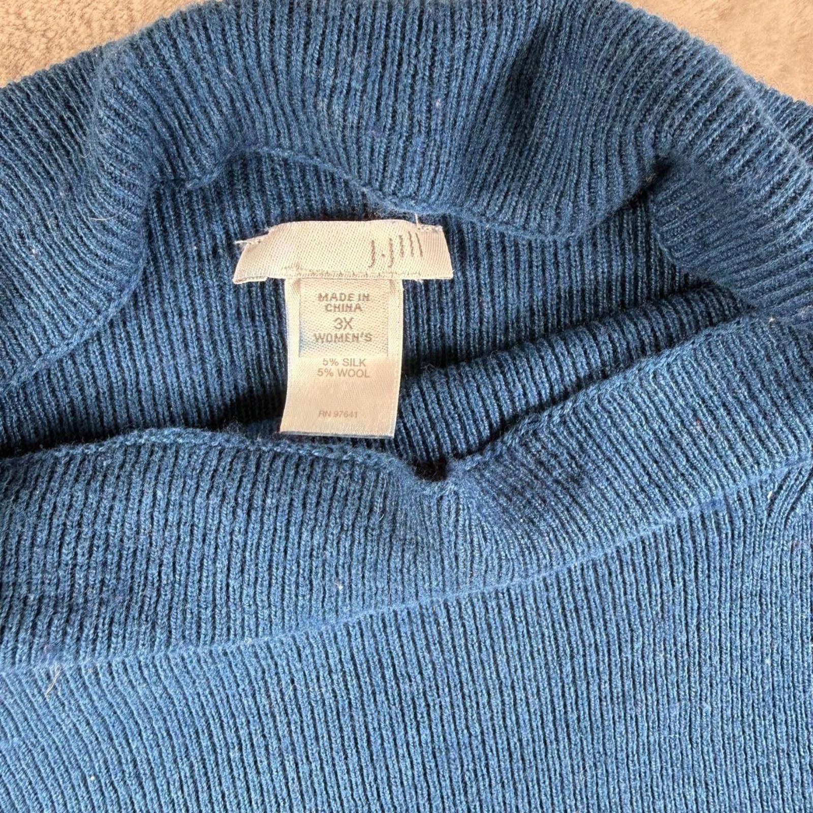Other J. Jill Sweater Women's 3X Turquoise Knit Size 3XL / US 20-22 - 4 Thumbnail