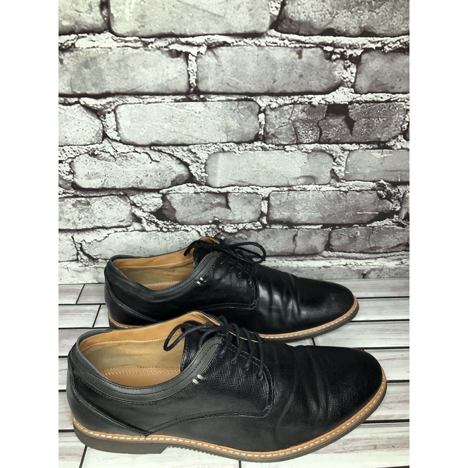 Other Aldo Circa 1972 Black Leather Oxfords Lace Up Dress Shoes Me Size US 9 / EU 42 - 11 Thumbnail