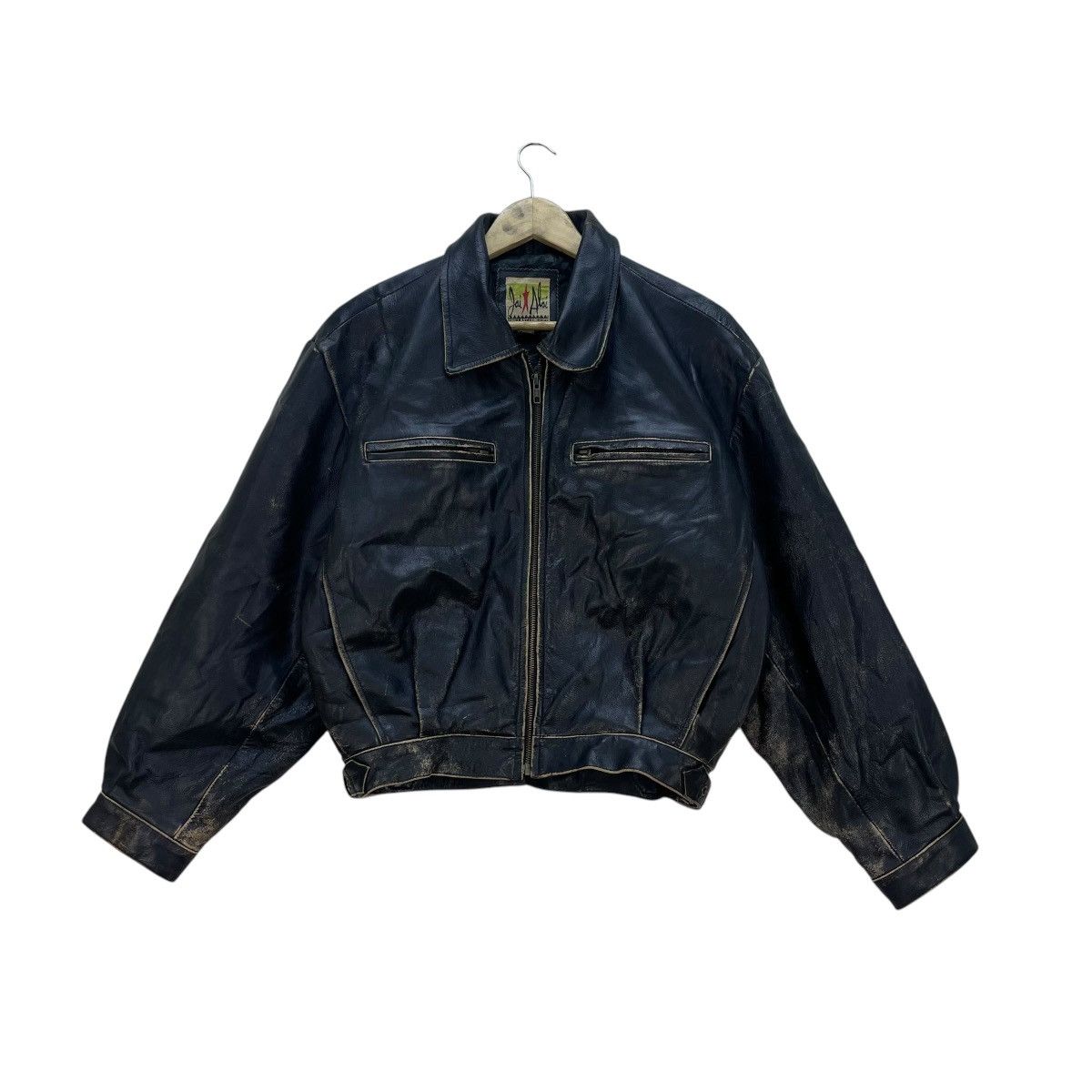 Gear for Sports × Genuine Leather 💥Vintage Jai Alai Genuine Leather Biker Cafe Racer Jacket Size US M / EU 48-50 / 2 - 1 Thumbnail