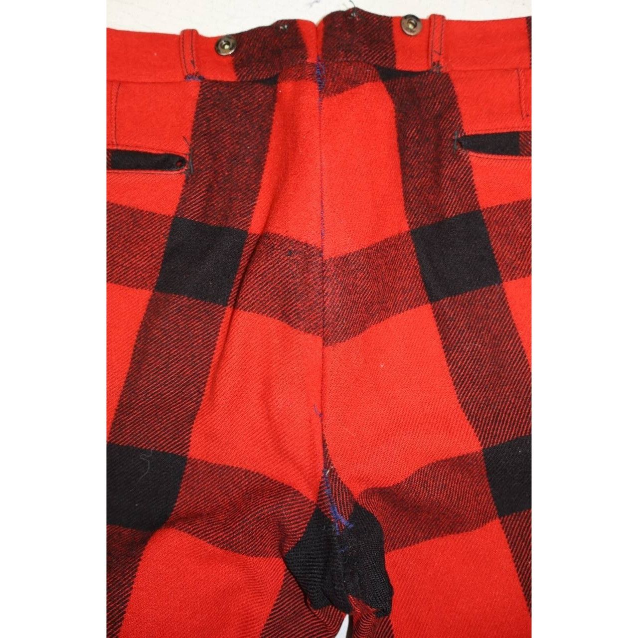 Vintage Vintage Woolrich Black & Red Plaid Wool Hunting Pants Size US 39 - 4 Thumbnail