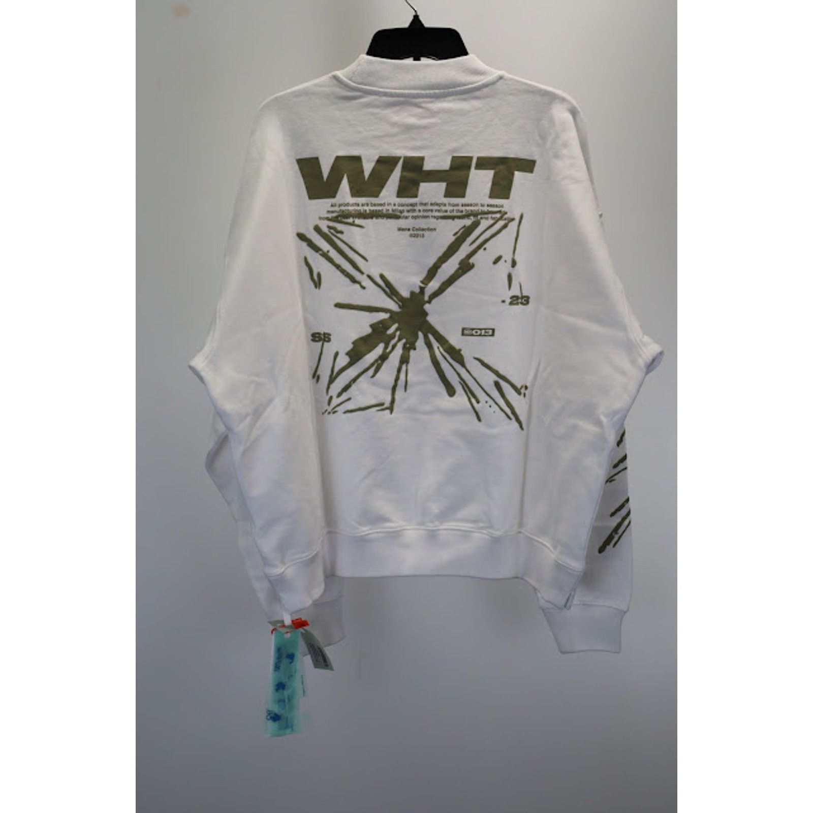 Off-White o1rshd1 Splash Arrow Skate Crewneck in White/Beige Size US M / EU 48-50 / 2 - 1 Thumbnail