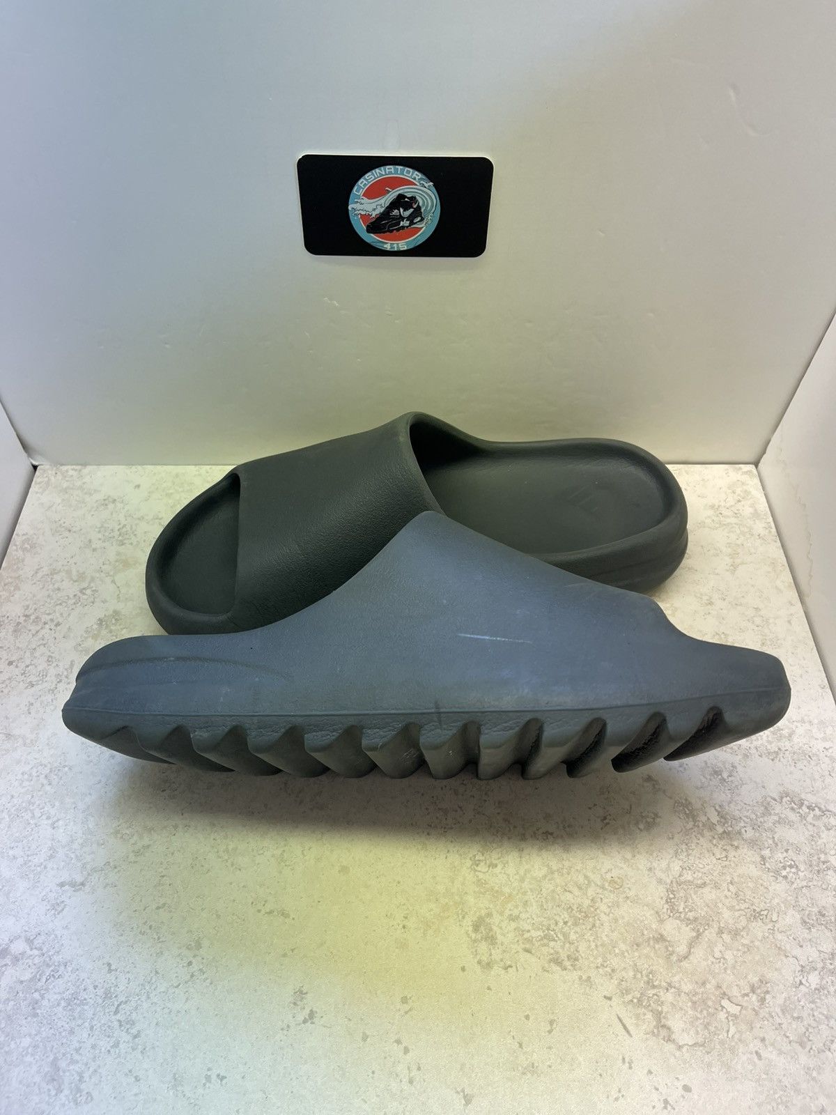 Yeezy Size 10 - Adidas Yeezy Slide Dark Onyx ID5103 Size US 10 / EU 43 - 2 Thumbnail