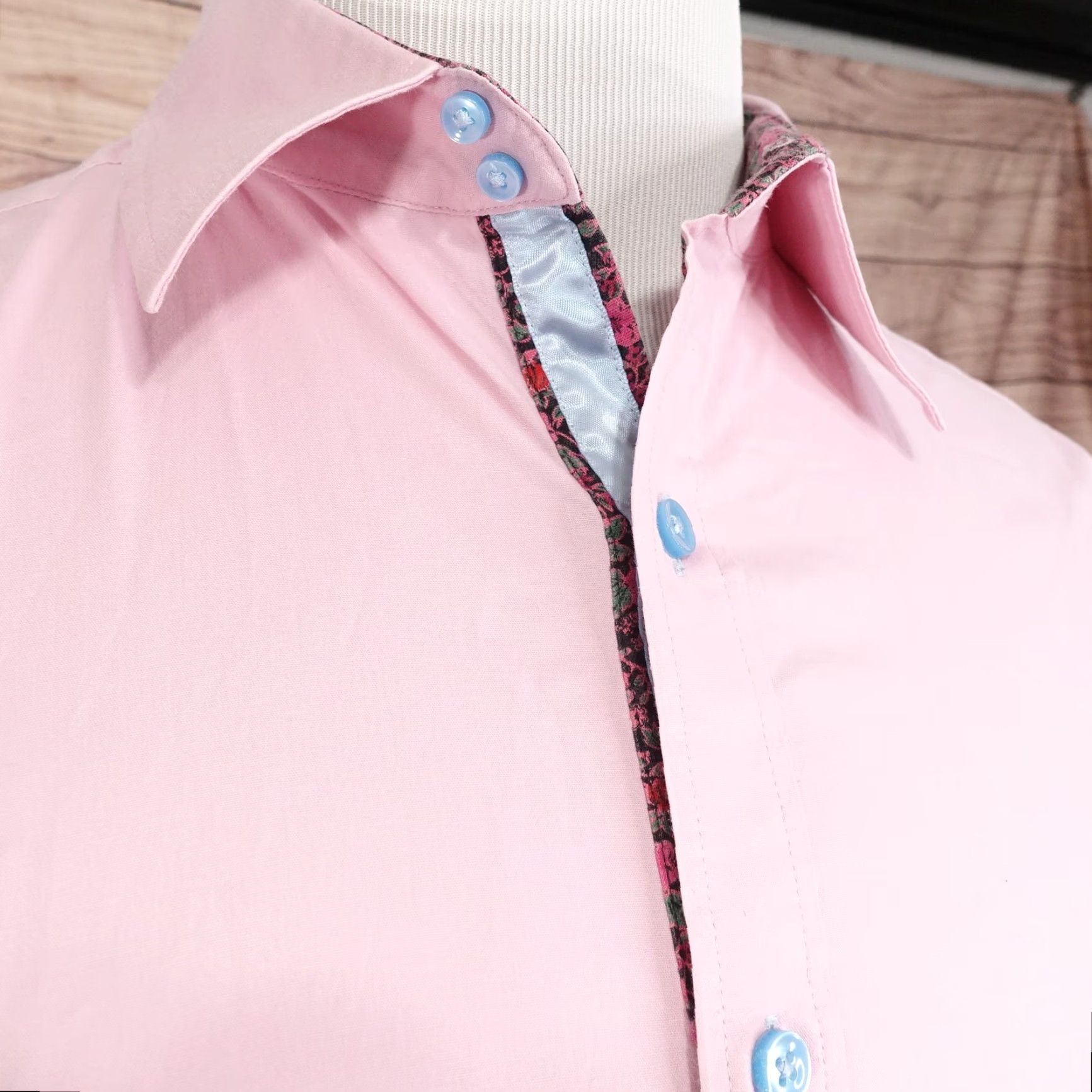 Cremieux VINTAGE Cremieux Shirt Men XL Pink Floral Long Sleeve Casual Button Up Fabric: Cotton Spandex Size US XL / EU 56 / 4 - 3 Thumbnail