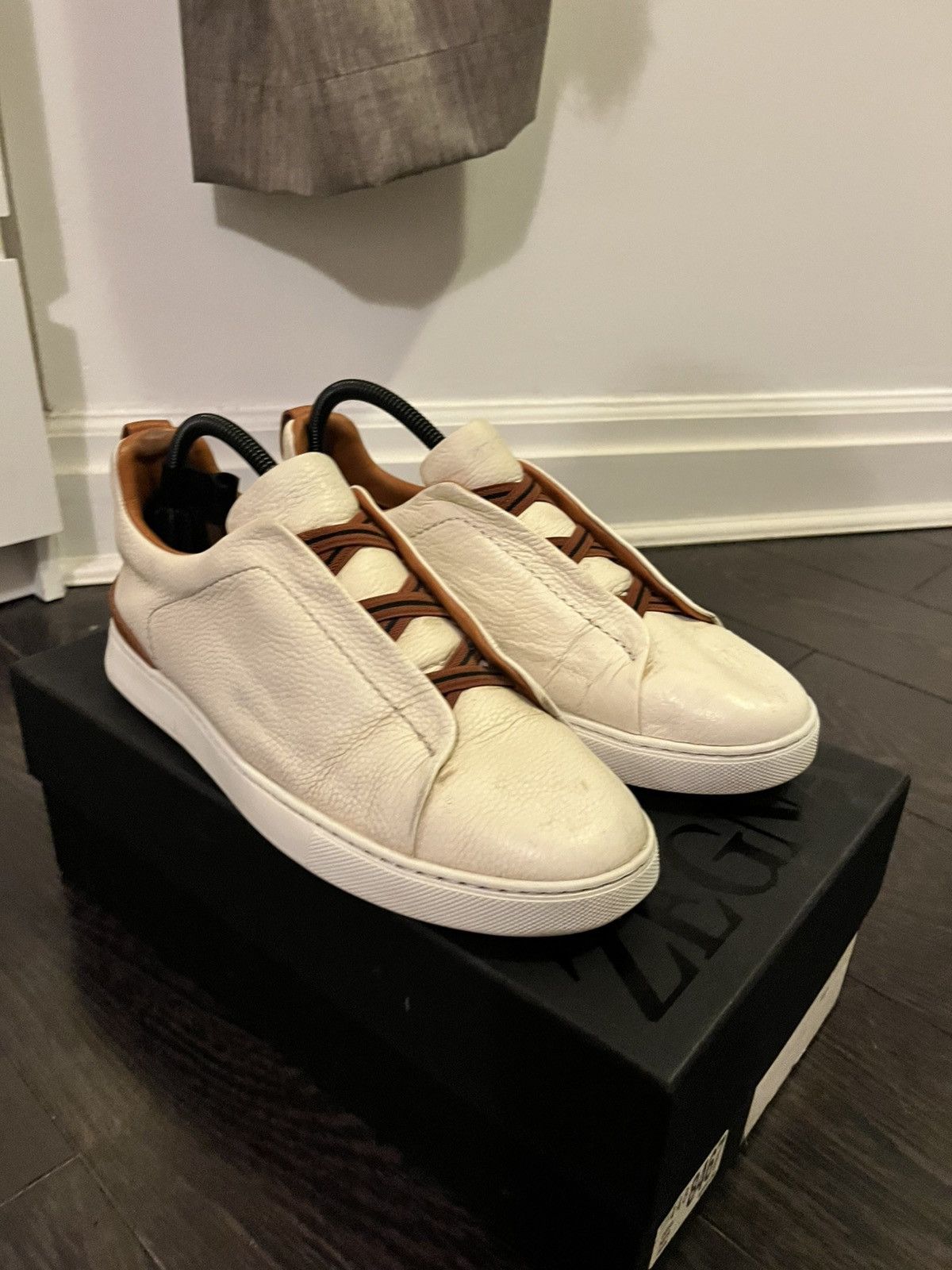 Ermenegildo Zegna Zegna Triple stitch white uk 7 eu 41 Size US 8 / EU 41 - 1 Thumbnail