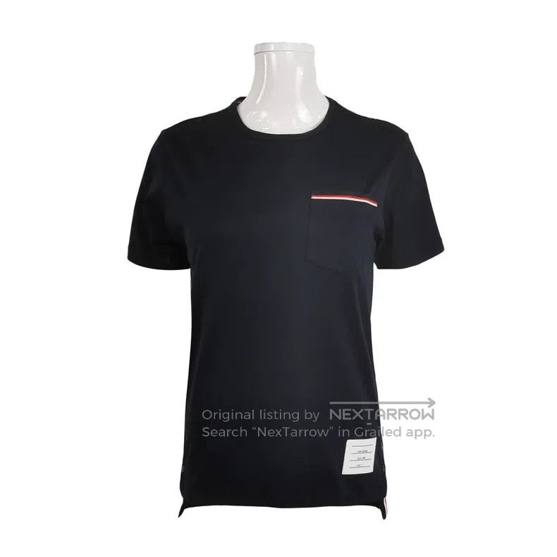 Thom Browne Thom Browne Cotton color striped round neck T-shirt Size US XS / EU 42 / 0 - 1 Thumbnail