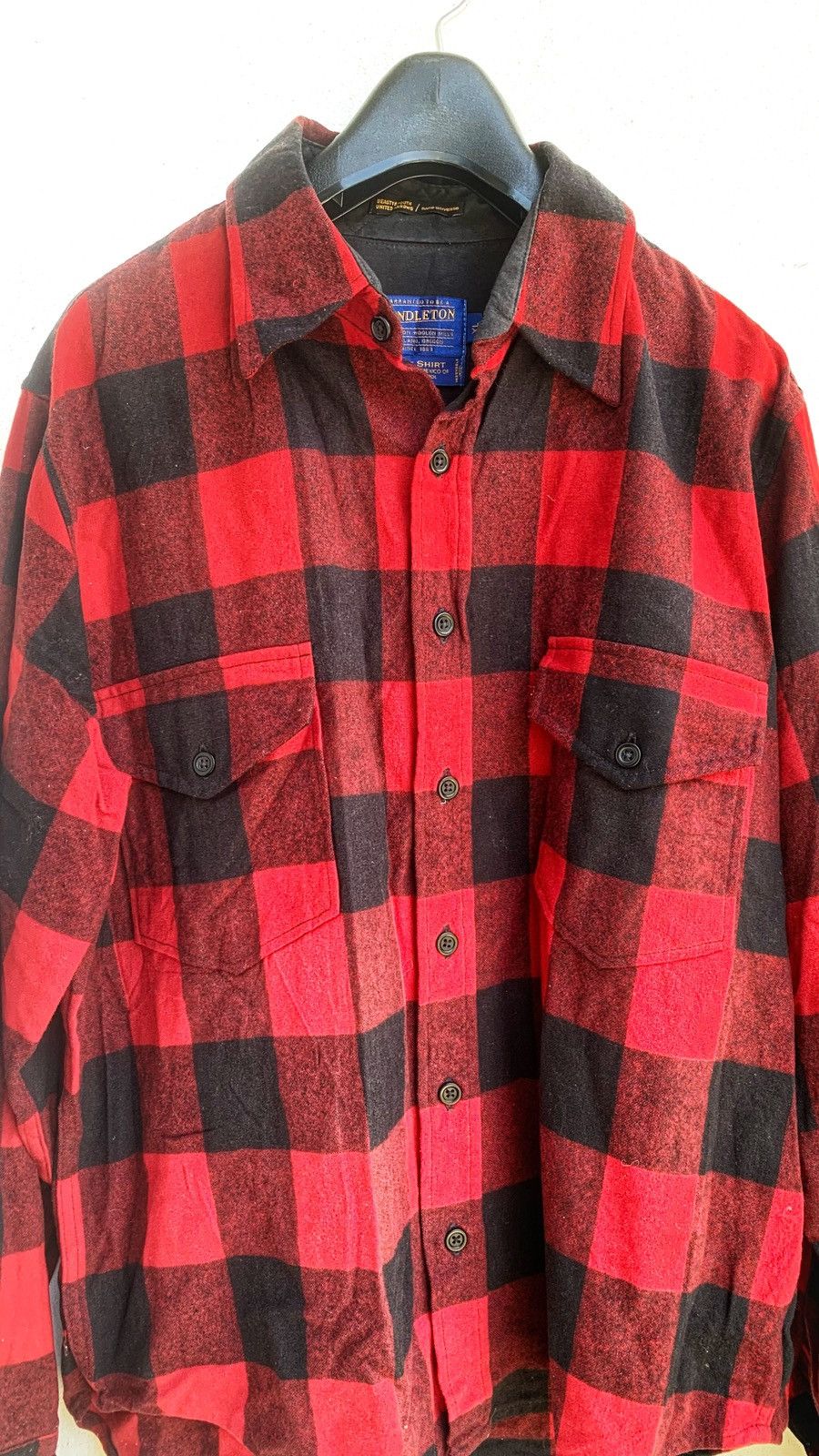 NANO universe × Pendleton × United Arrows Vintage 3 Colabration Brand Red Tartan Flanel Size XL / US 12-14 / IT 48-50 - 3 Thumbnail