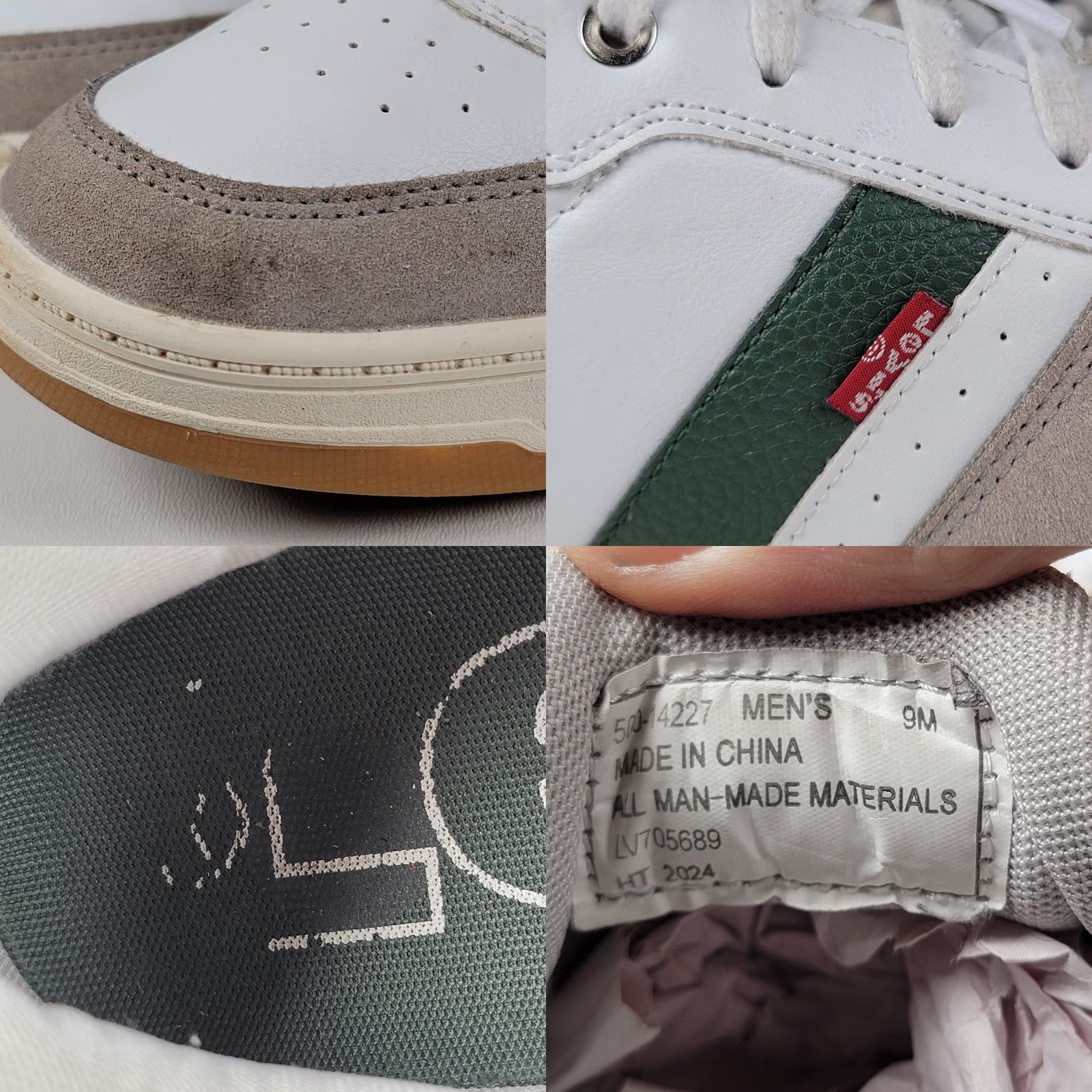 Vintage LEVIS Drive Low Athletic Trainers Sneakers Men SH9 MOES White/Cappuccino Size 9M Size US 8 / EU 41 - 8 Thumbnail