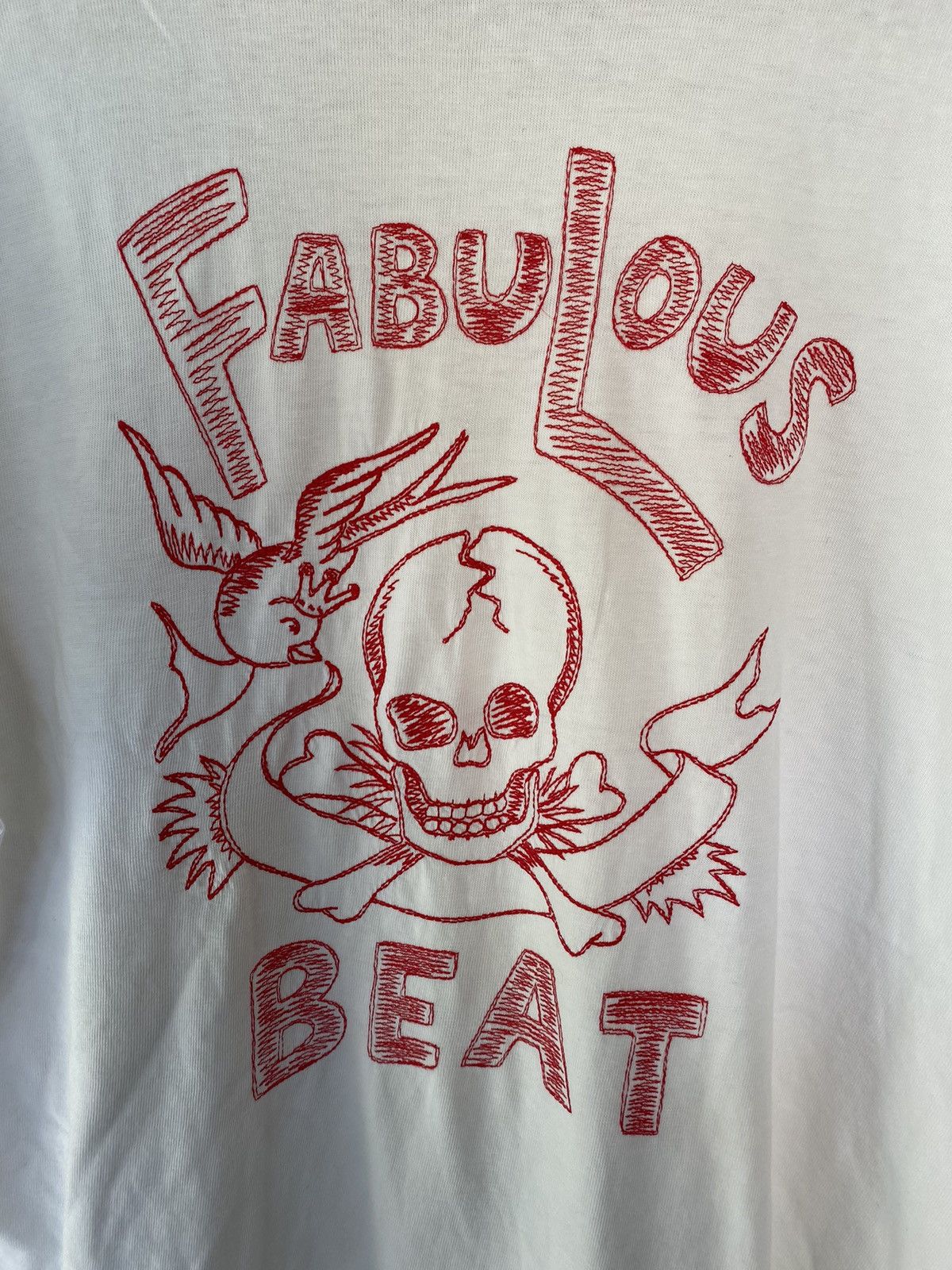 If Six Was Nine Vtg Fabulous Beat Chain stitch Skulls, pigeon and olive Size US M / EU 48-50 / 2 - 3 Thumbnail