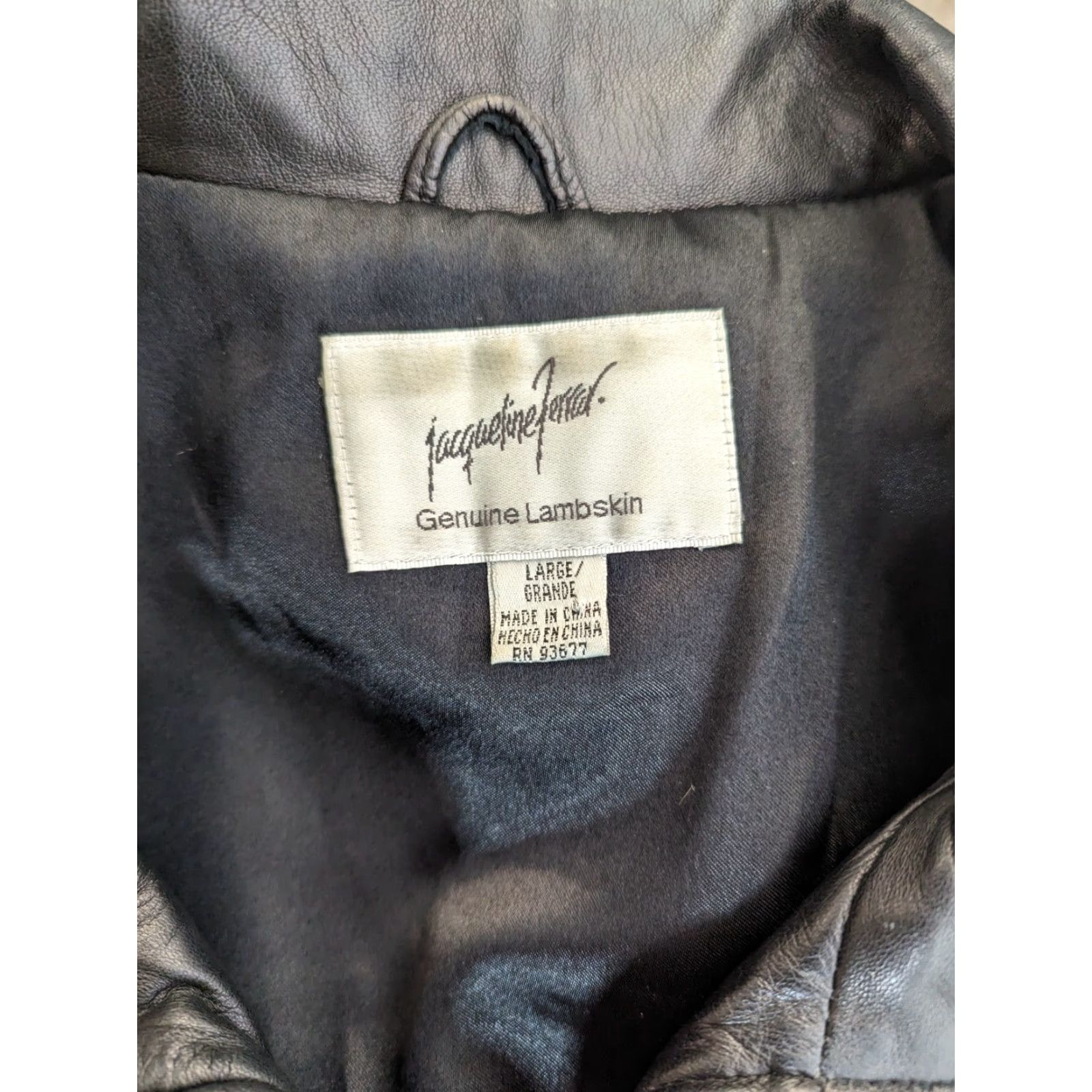 Vintage VINTAGE Leather Belted Tie Waist Moto Jacket Womens L Black 90s 00s Size L / US 10 / IT 46 - 4 Thumbnail