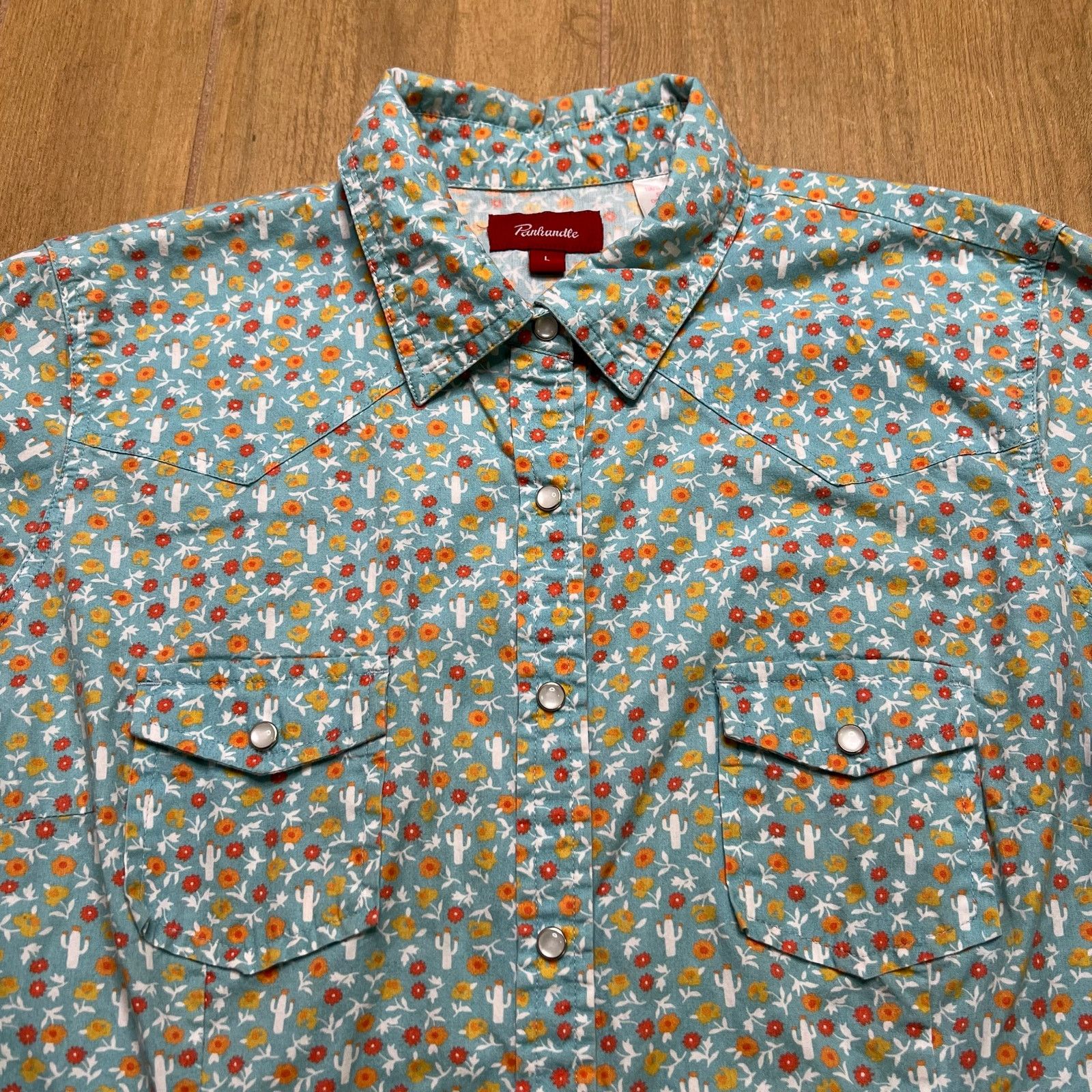 Panhandle Slim Panhandle Slim Western Shirt Women Large Floral Cactus boho Size L / US 10 / IT 46 - 2 Thumbnail