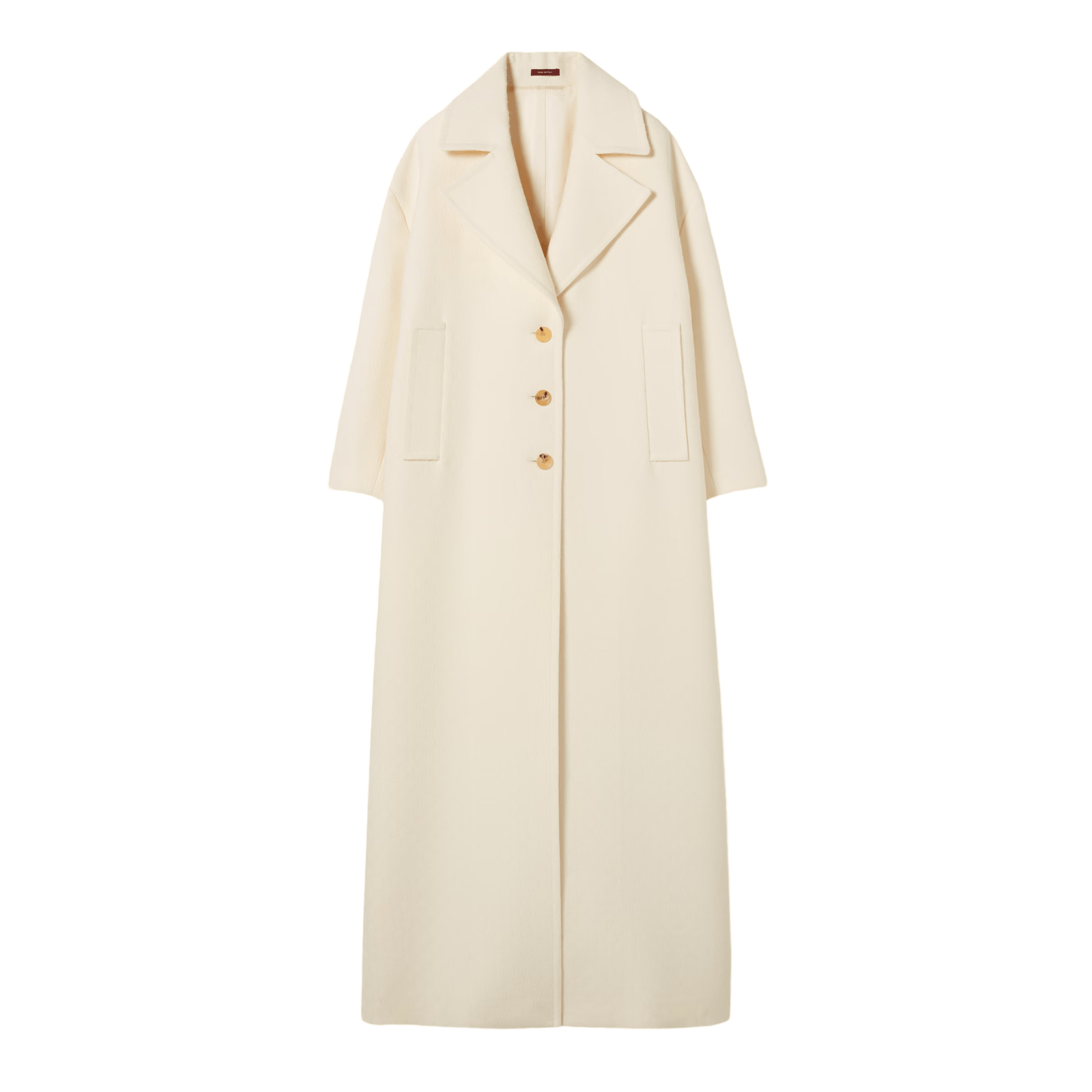 Gucci GUCCI Off White GG Silk/Wool Single Breasted Coat Size ONE SIZE - 1 Preview