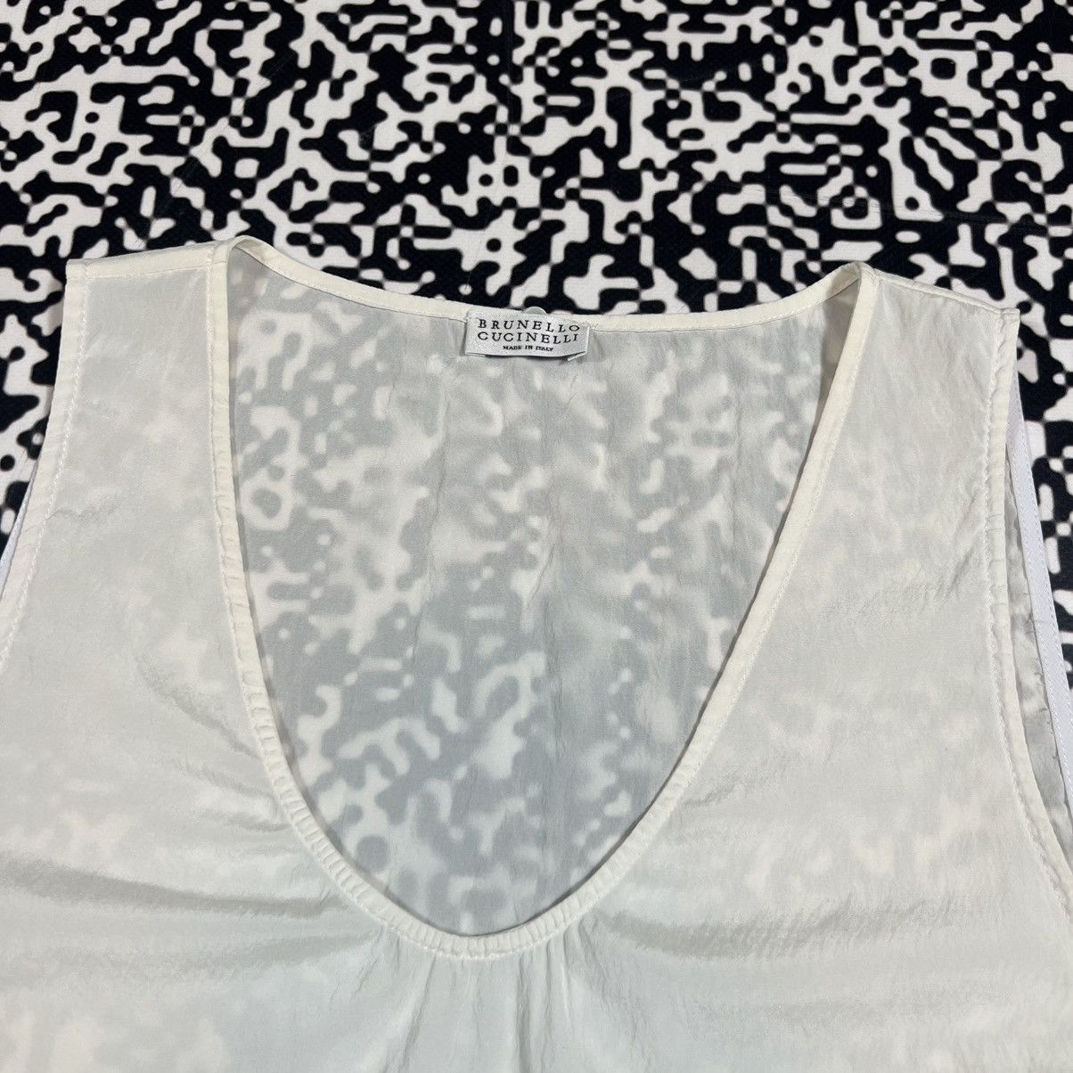 Brunello Cucinelli Vintage Y2K Brunello Cucinelli Luxury Retro Tank Top Blouses Size S / US 4 / IT 40 - 5 Thumbnail