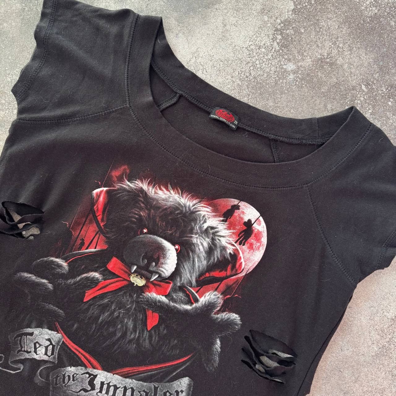 If Six Was Nine × Japanese Brand × Vintage Y2K Spiral Vintage Gothic Distressed T-Shirt Size XL / US 12-14 / IT 48-50 - 2 Thumbnail