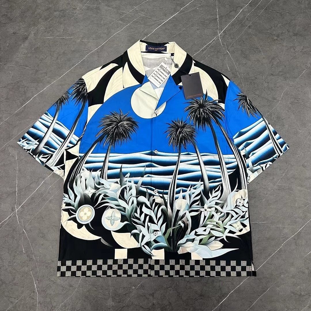 Louis Vuitton Louis Vuitton Landscape Print Short Sleeve Shirt Size XL Size US XL / EU 56 / 4 - 1 Thumbnail