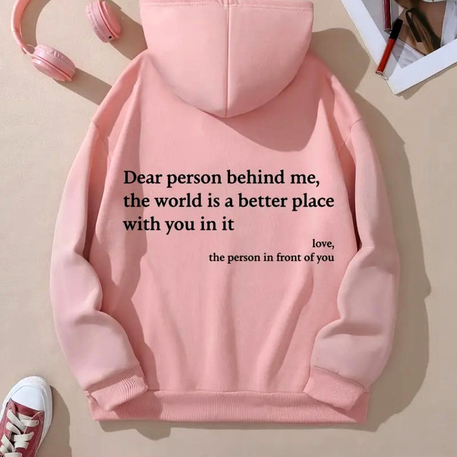 Other You Are Enough Sweatshirt Message on Back Pink Size XL (12) Size XL / US 12-14 / IT 48-50 - 4 Thumbnail
