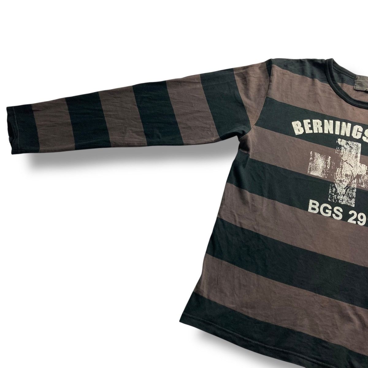 CIVARIZE 🇯🇵 BERNINGS SHO SPELL OUT STRIPES TSHIRT Size US M / EU 48-50 / 2 - 4 Thumbnail