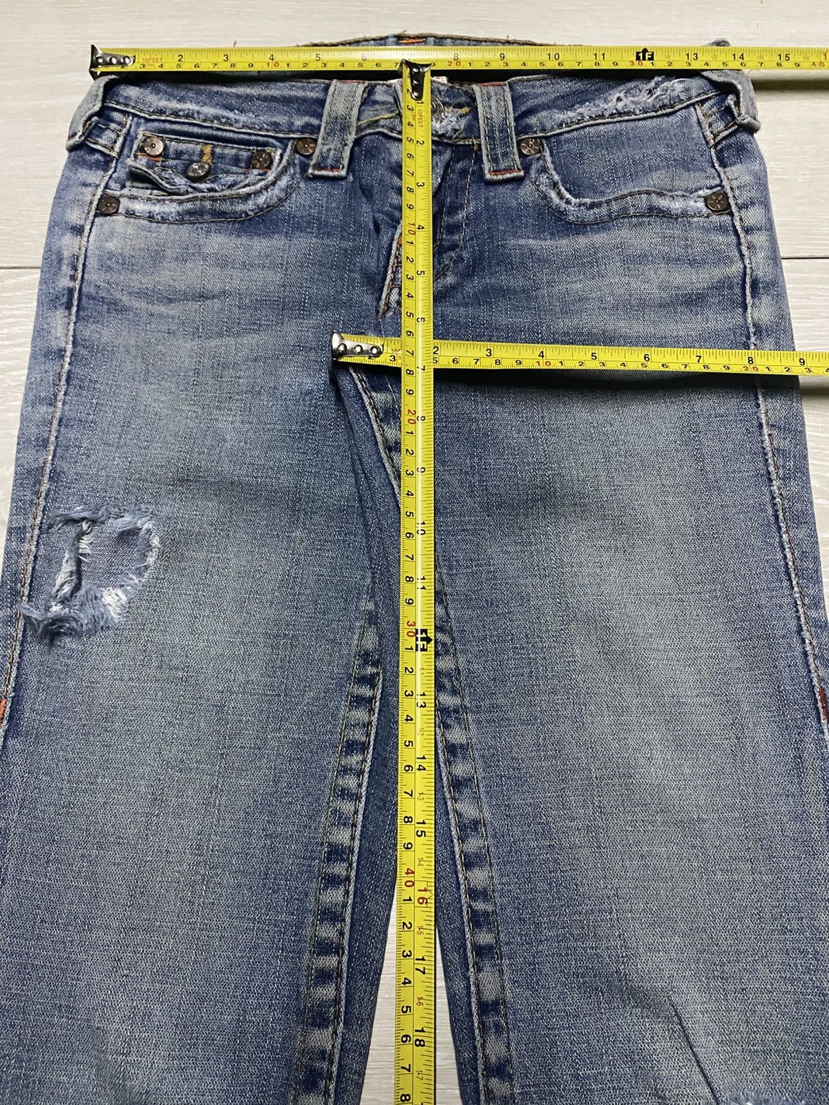 True Religion True Religion Distressed Flare Twist Leg Jeans Size US 28 / EU 44 - 15 Thumbnail