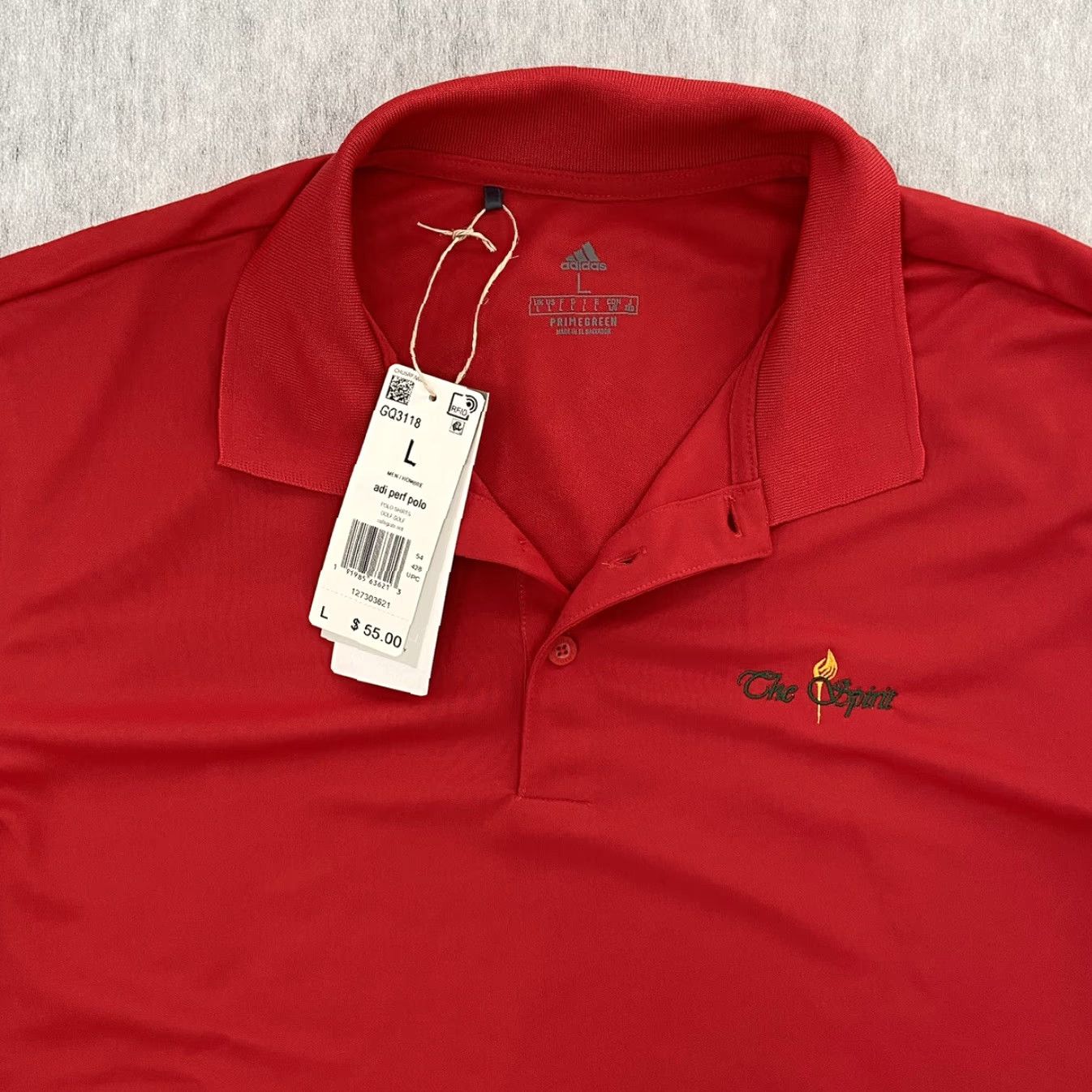 Adidas Adidas Golf Polo New The Spirit Collegiate Red Adult Large Men Performance Shirt Polo Size US L / EU 52-54 / 3 - 3 Thumbnail