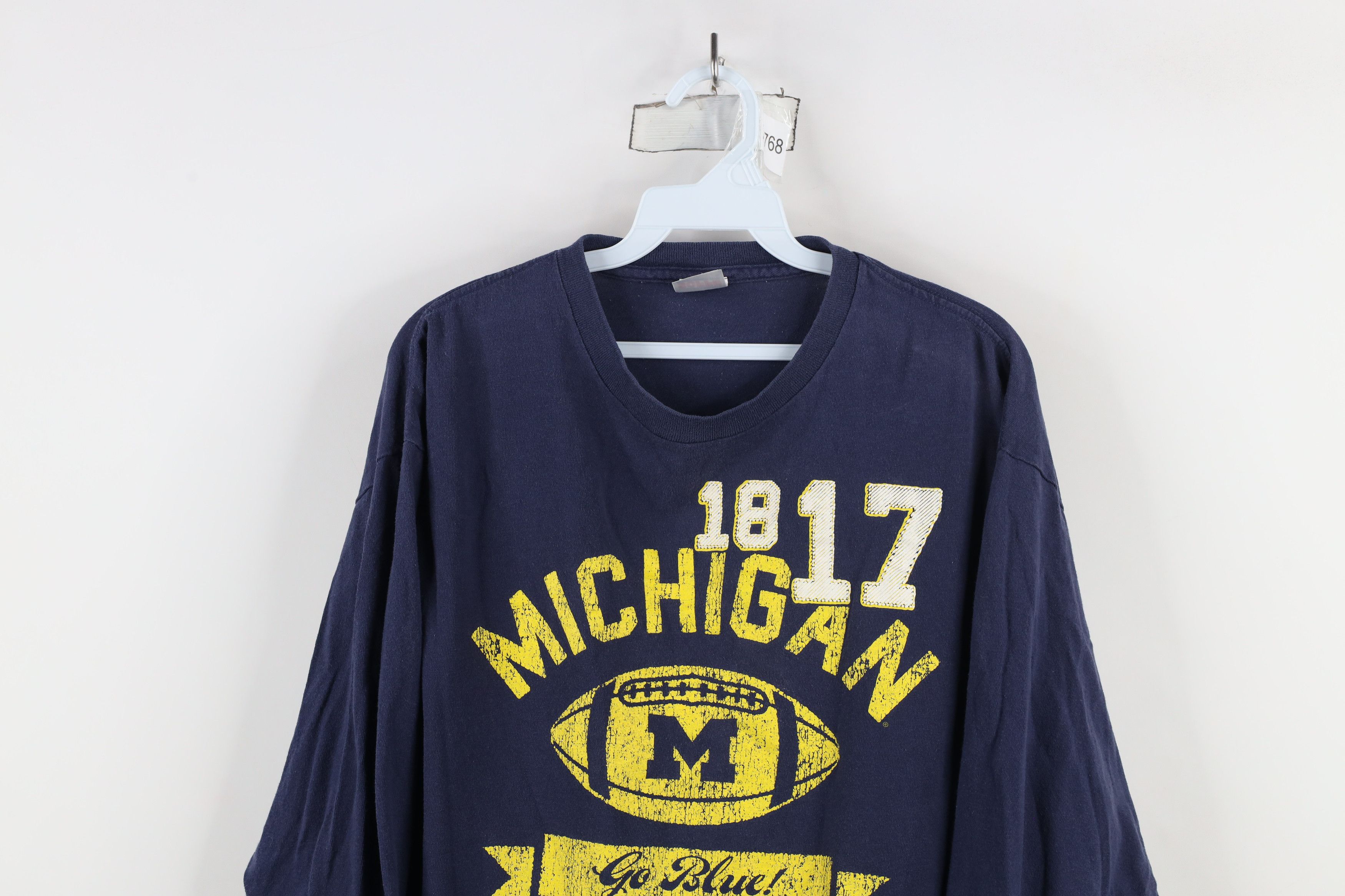 Vintage Vintage 90s University of Michigan Long Sleeve T-Shirt Size US L / EU 52-54 / 3 - 2 Thumbnail