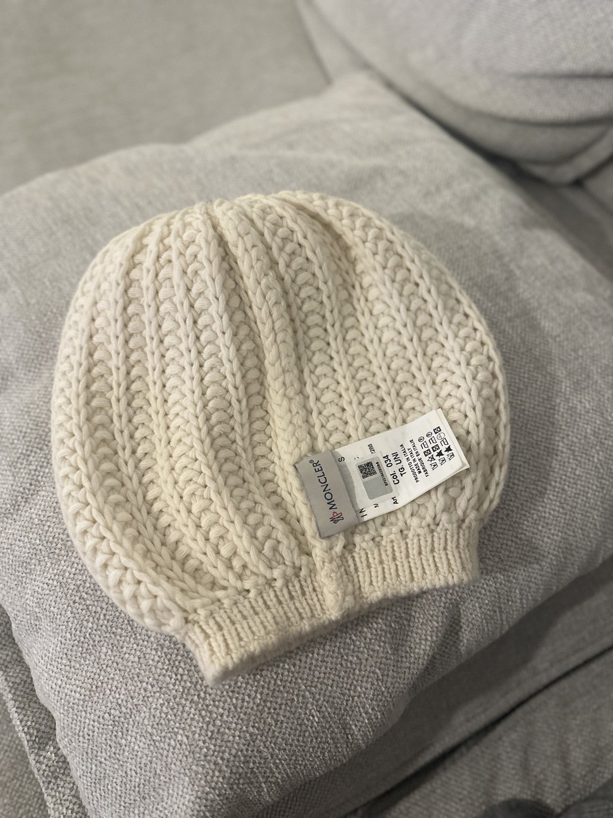 Moncler Moncler white fur wool hat Size ONE SIZE - 6 Thumbnail