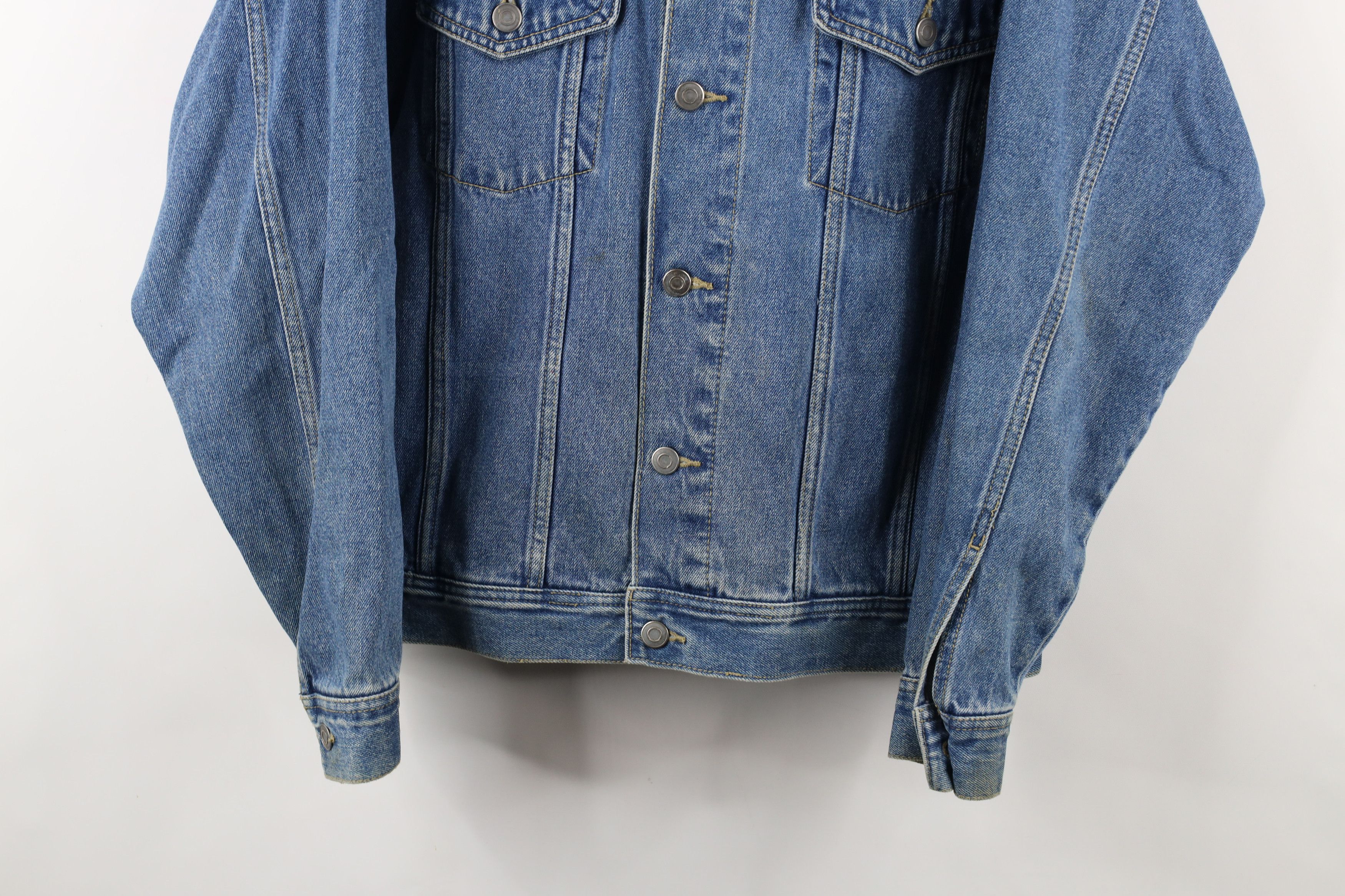 Vintage Vintage 90s Streetwear Denim Jean Trucker Jacket Blue Size US M / EU 48-50 / 2 - 3 Thumbnail