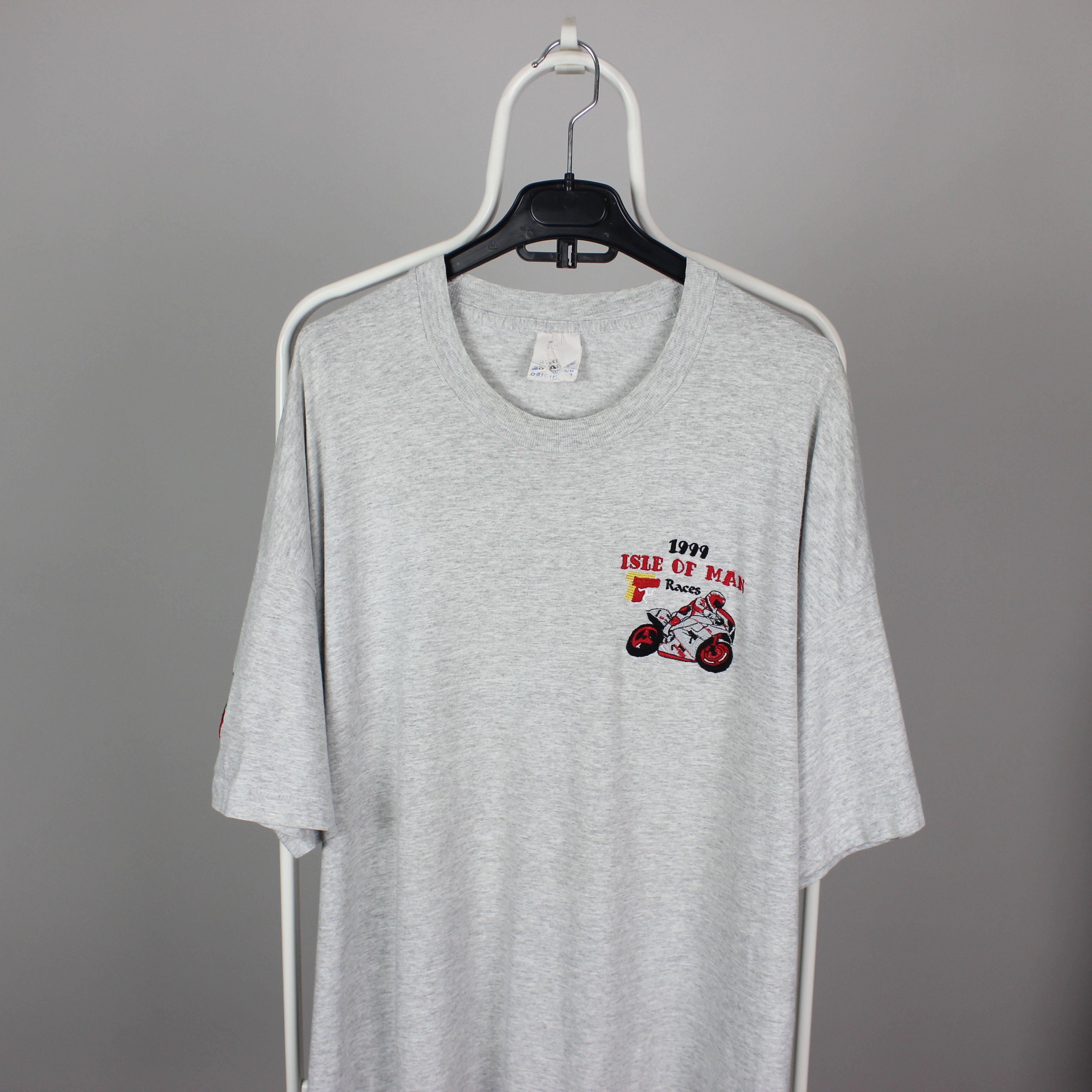 Vintage Isle of man 1999 races t shirt men cotton gray L XL Size US XL / EU 56 / 4 - 1 Thumbnail
